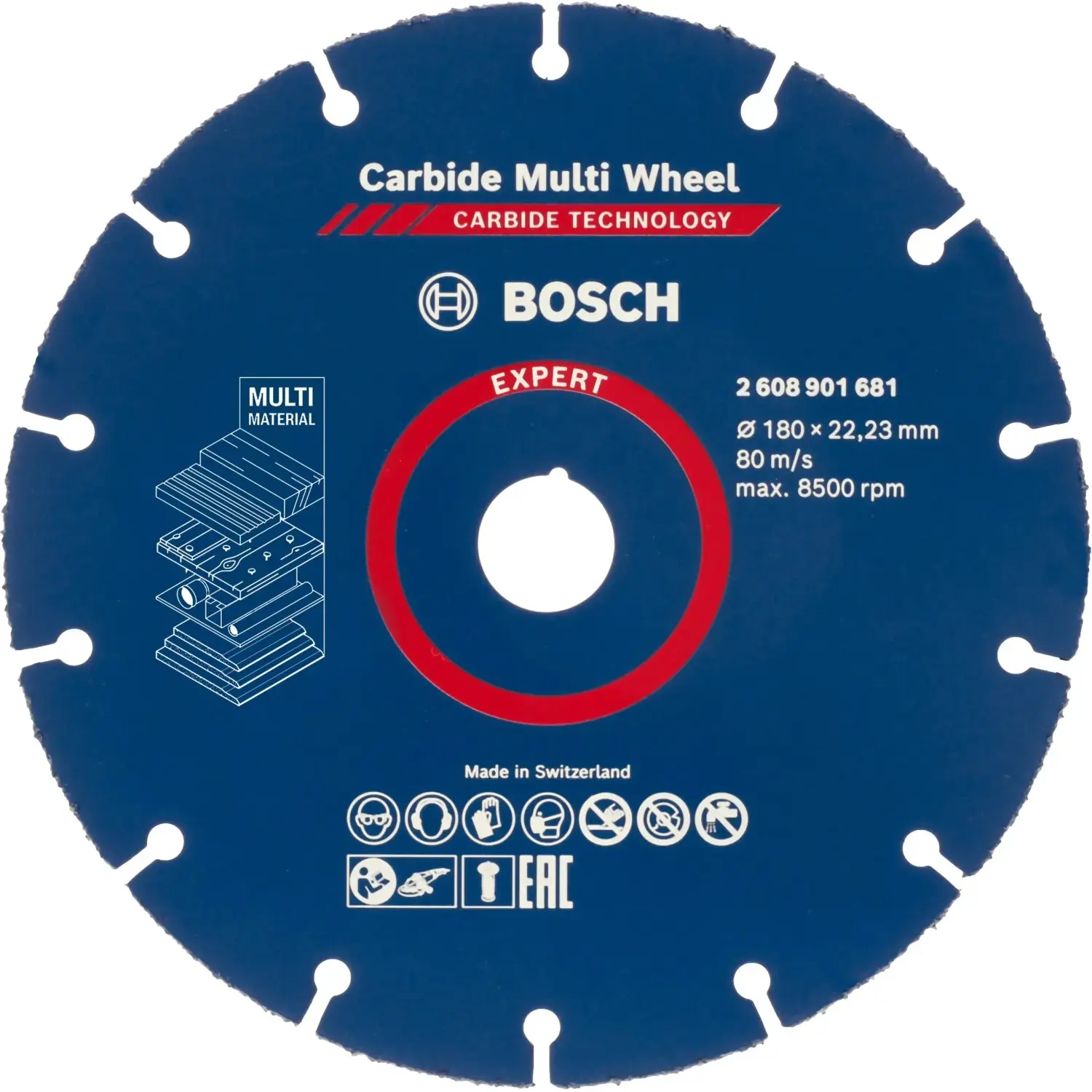Bosch Řezací kotouč Expert Carbide Multi Wheel, pr. 180 x 22,23 mm