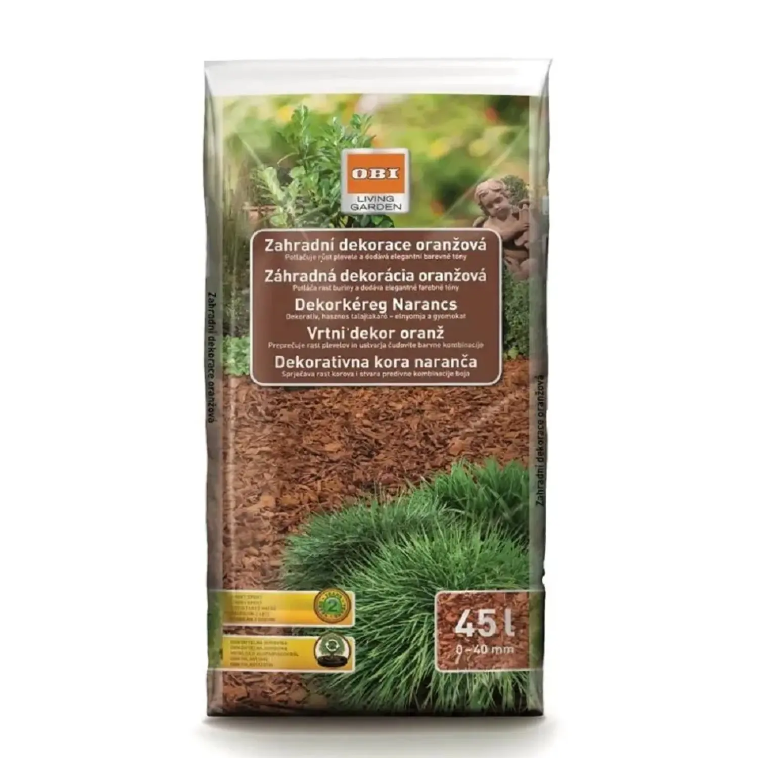 GROW by OBI Dekorativní mulčovací kůra oranžová 45 l
