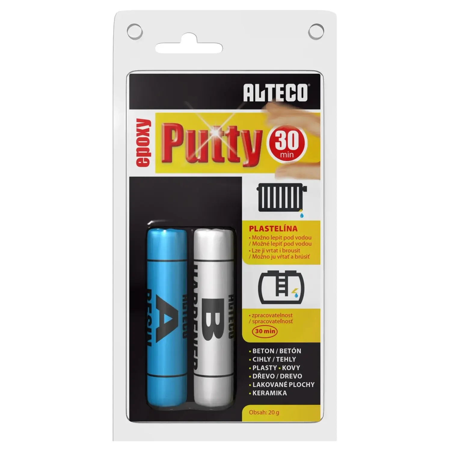 ALTECO EPOXIDOVÝ TMEL EPOXIDOVÁ PLASTELÍNA 100G