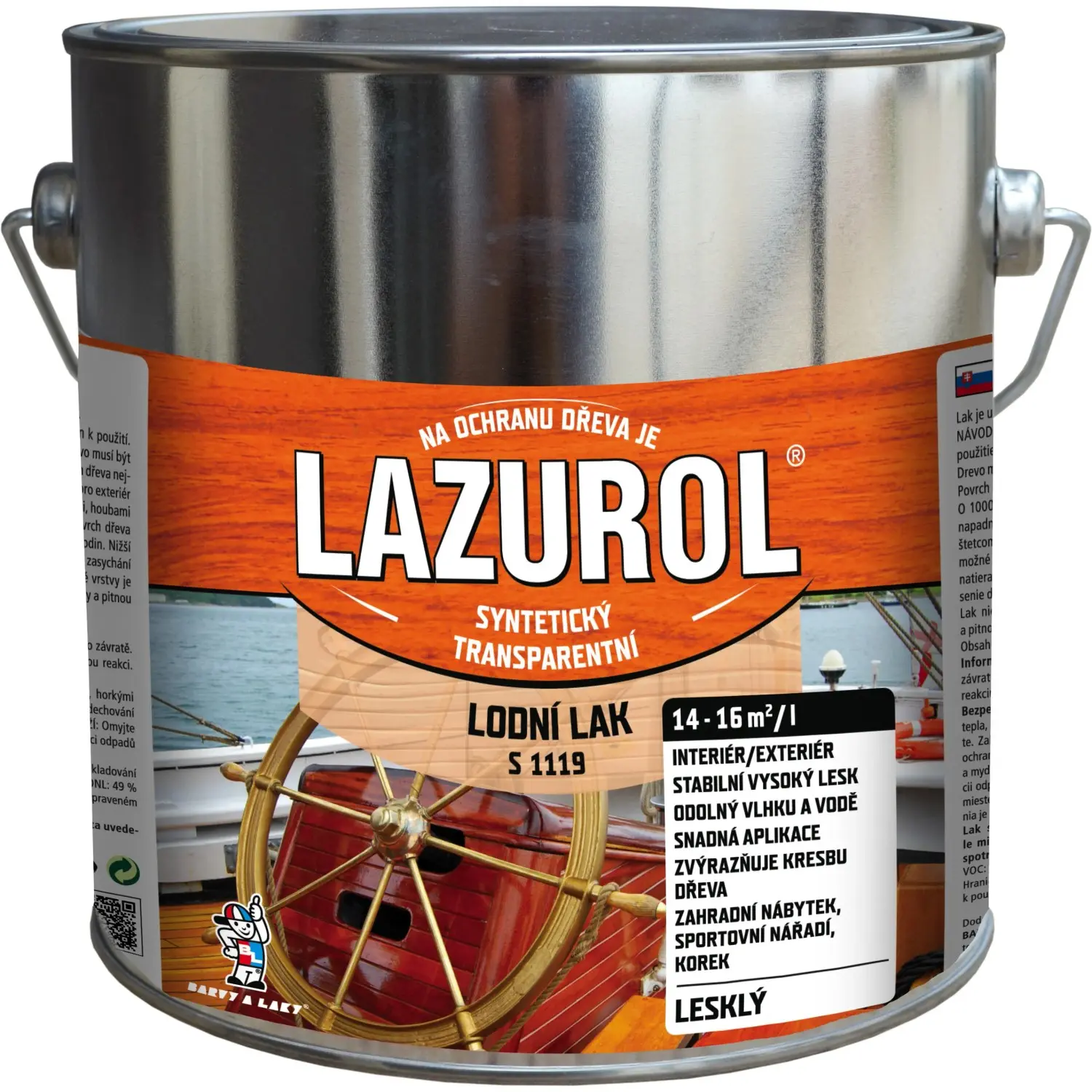 Lazurol Lodní lak S1119 bezbarvý lesklý 2,5 l