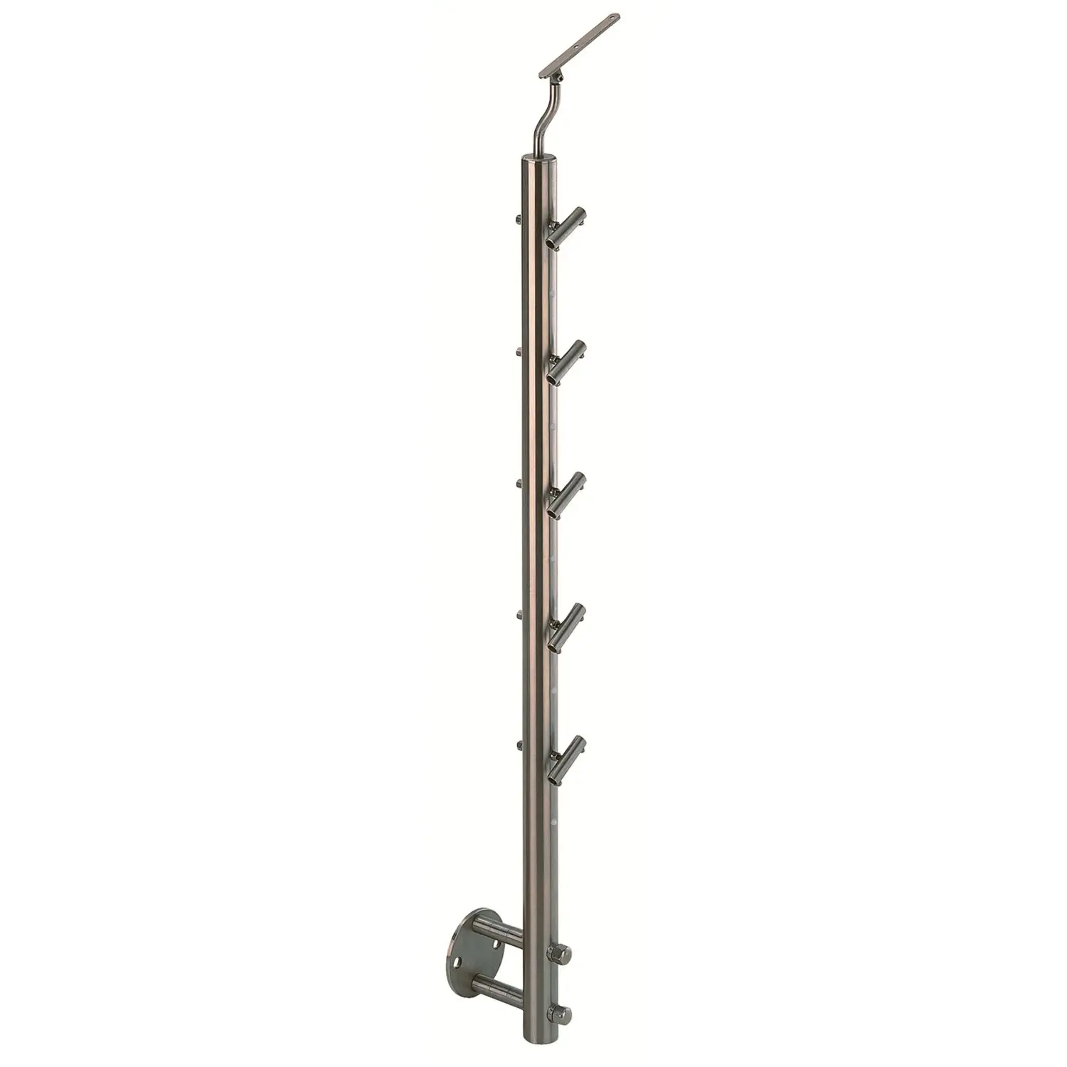 Kulatá podpěra zábradlí V2A s držákem kulaté tyče 100 cm