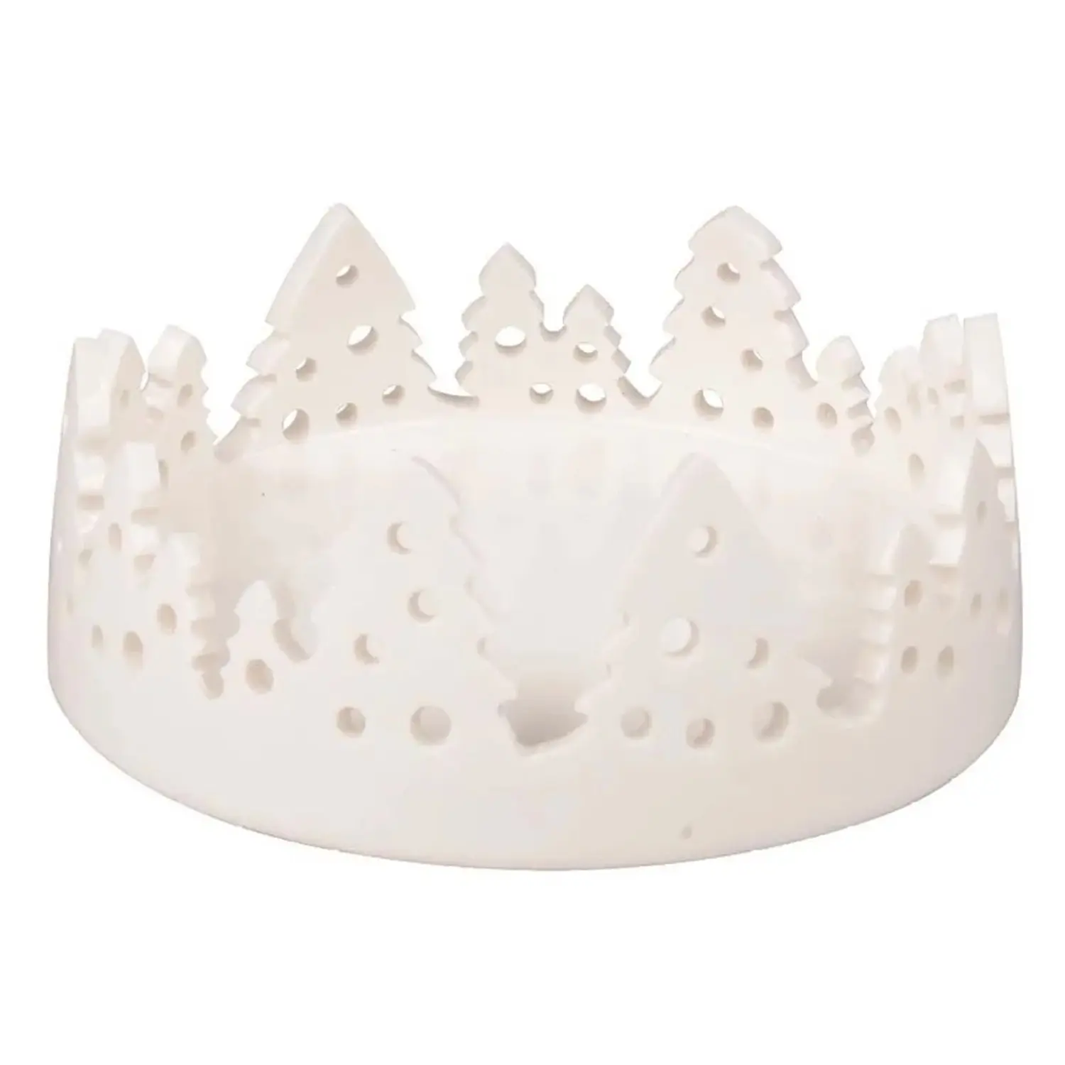 Anděl Přerov Dekorace se stromečky porcelánová 10,5 x 4 x 10,5 cm