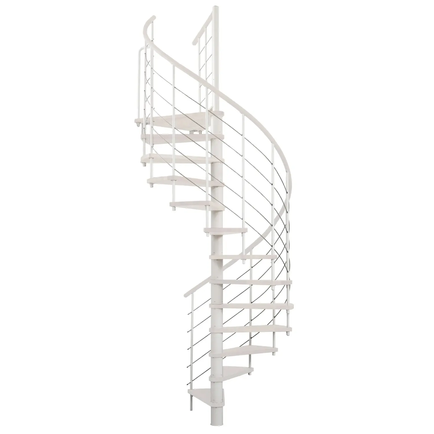 Minka STAIRS Kombinované točité schodiště Venezia bílá/bílá pr. 140 cm