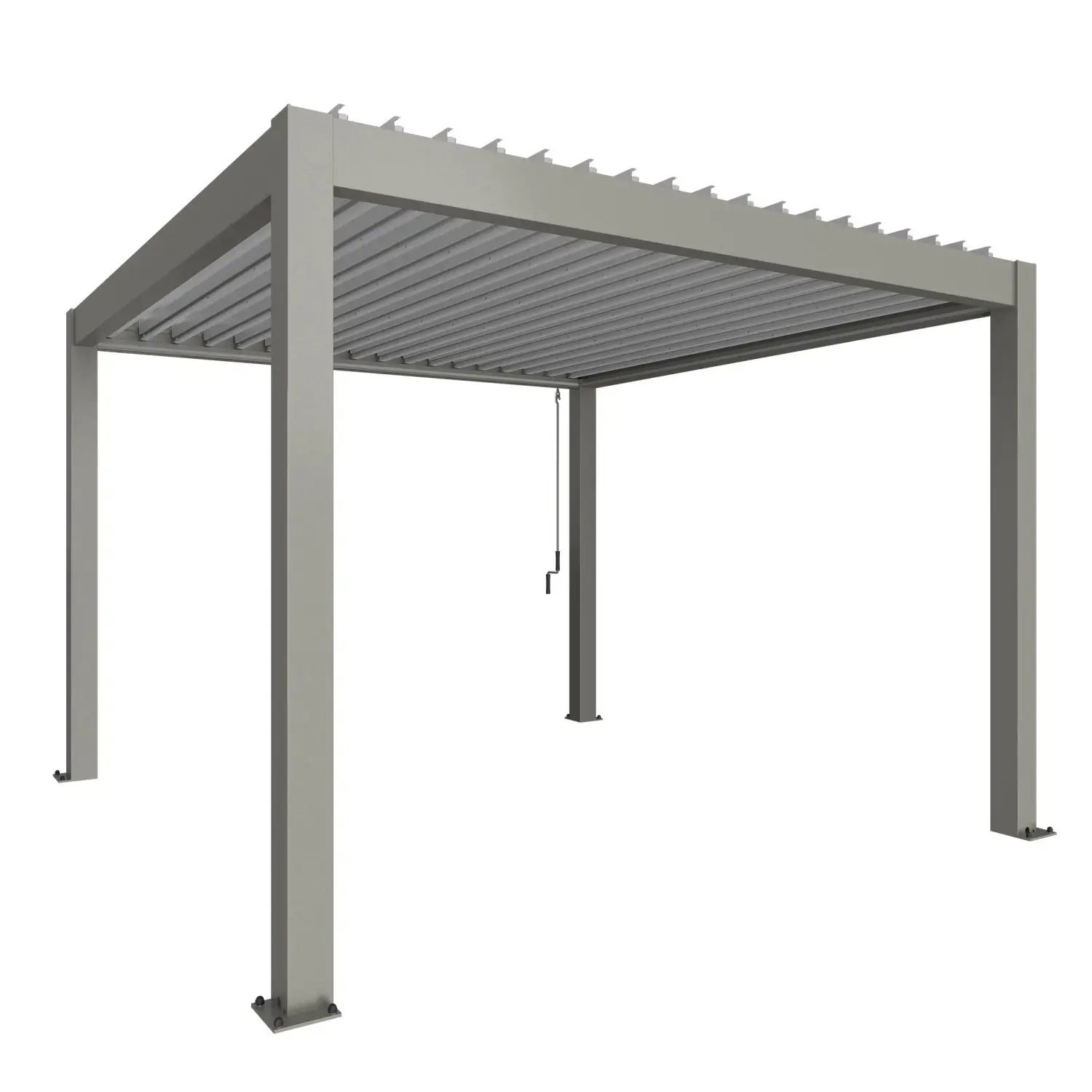 Biohort Pergola 3,5 x 3,5 křemenově šedá/stříbrná 367,5 x 367,5 cm