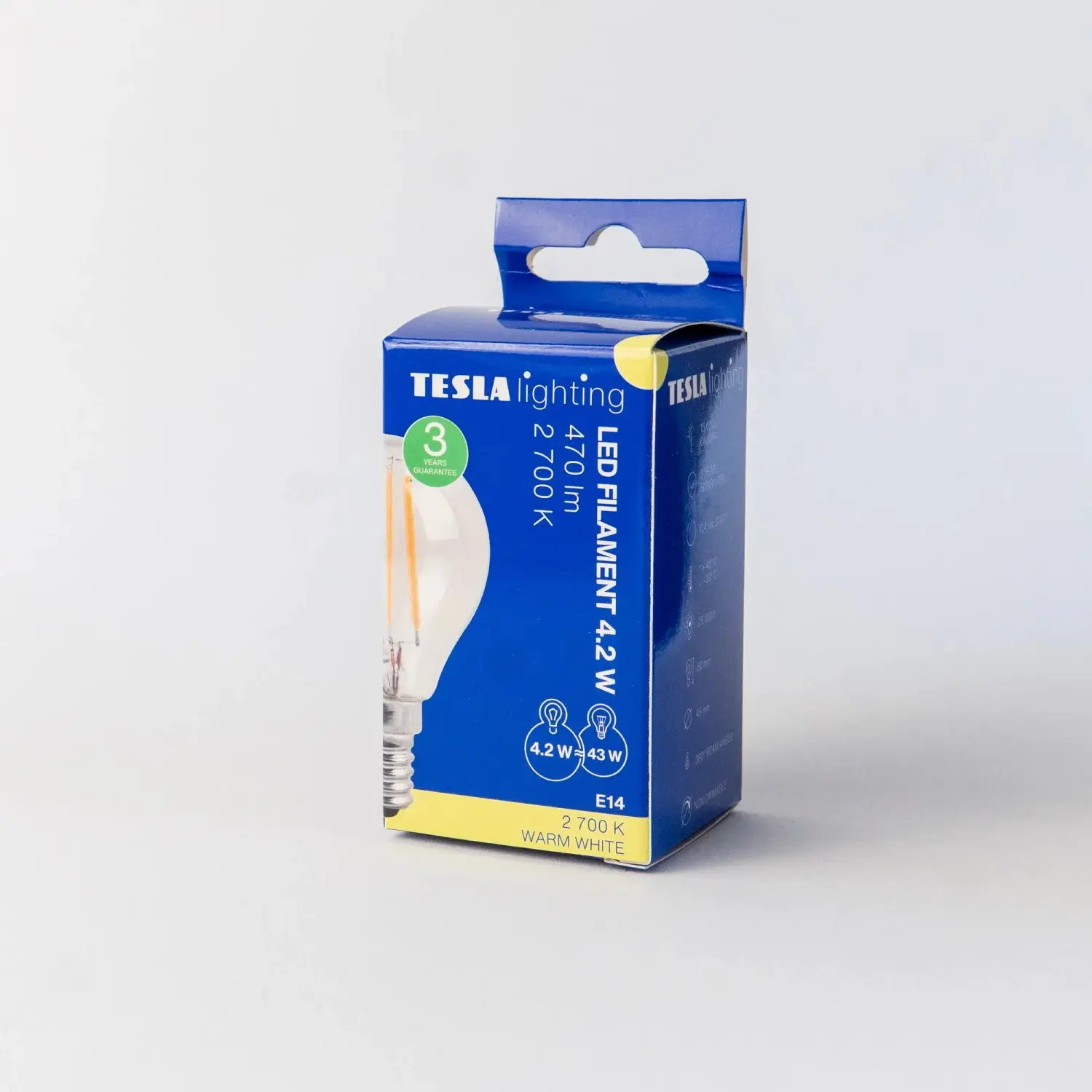 LED žárovka miniglobe filament retro 4.2W E14 2700K 470LM