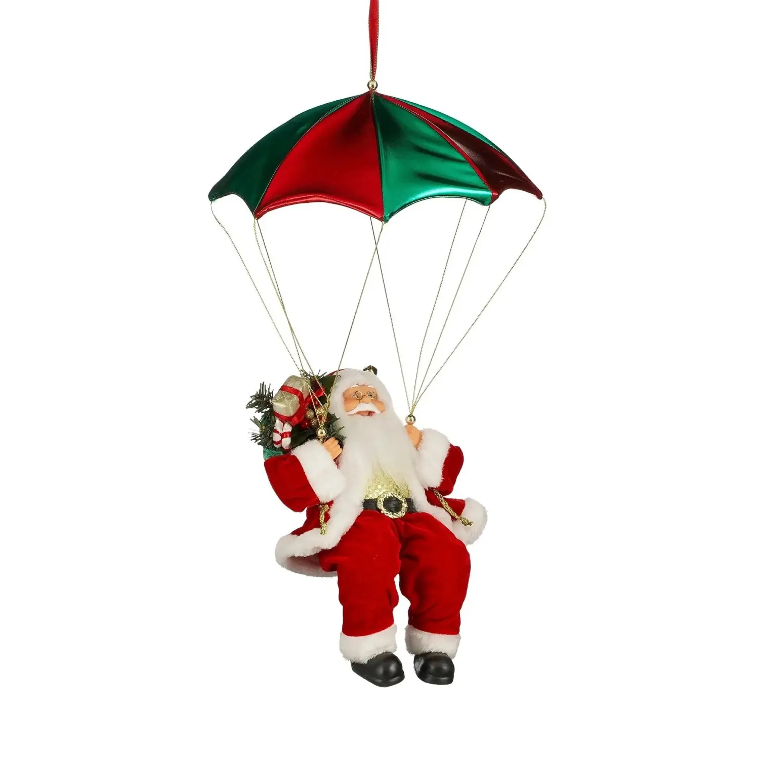 Mica Decorations Dekorační figurka Santa s padákem, 35 x 35 x 60 cm