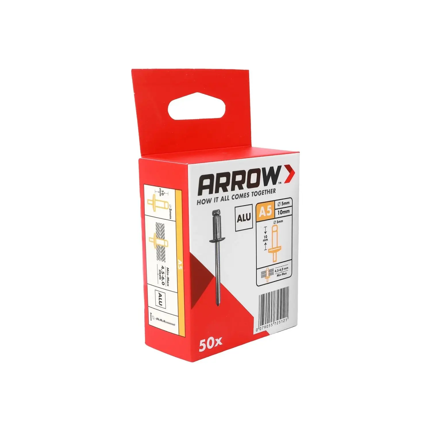 Arrow Trhací nýt RA hliník, pr. 5 x 10 mm, 50 ks