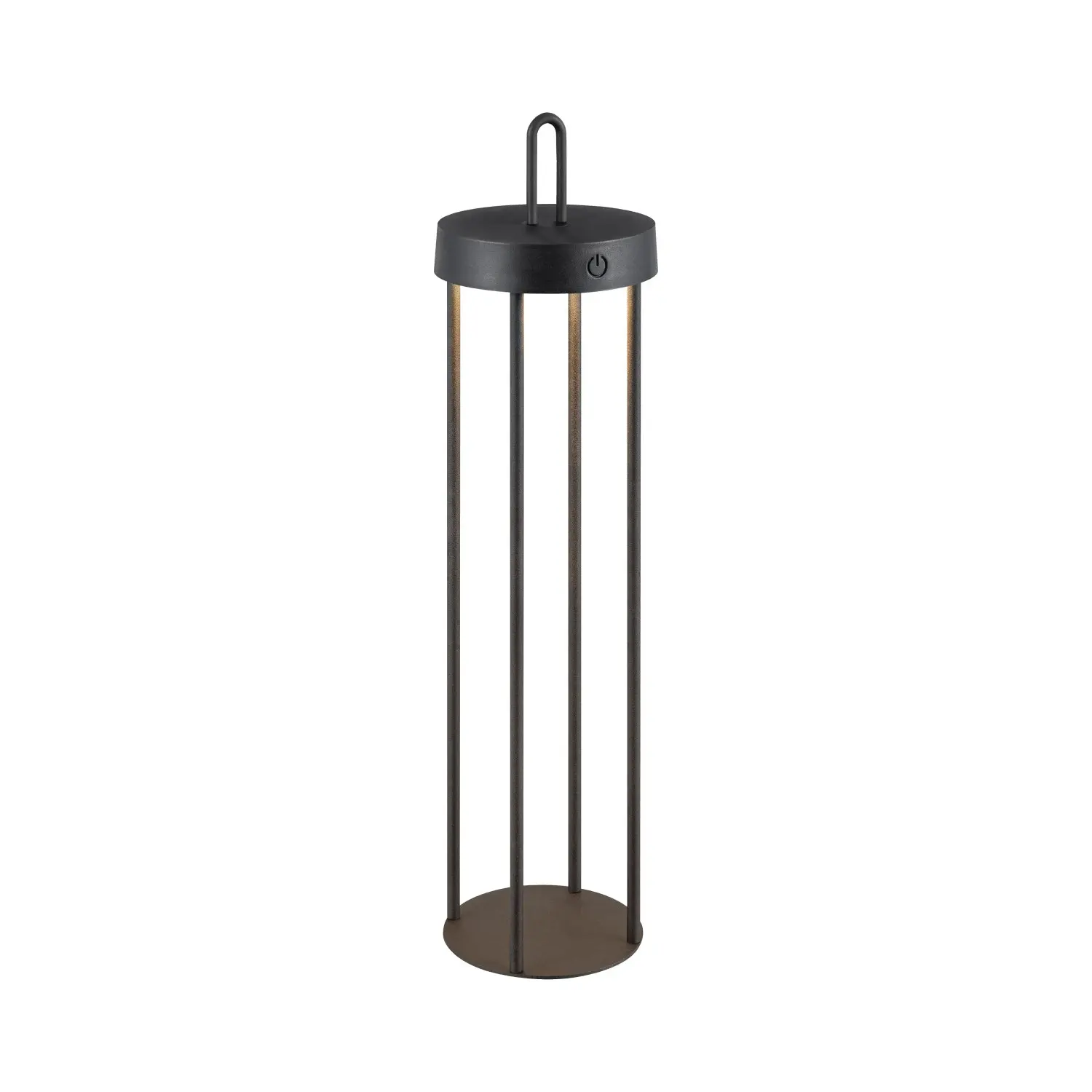 Just Light. Nabíjecí stolní LED lampa Anselm IP44 černá pr. 12,8 x 50,4 cm