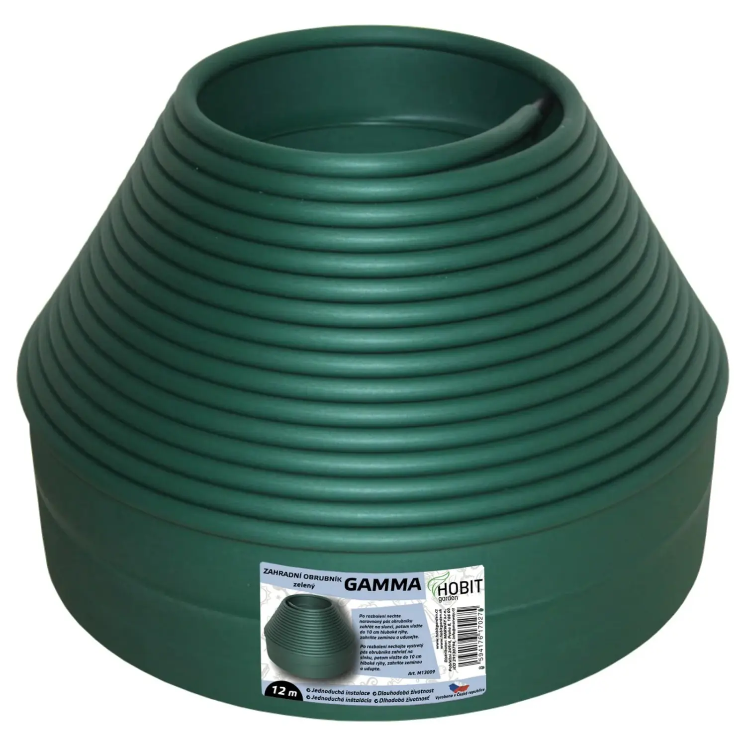 HOBIT garden Zahradní obrubník GAMMA zelený 10 cm x 12 m