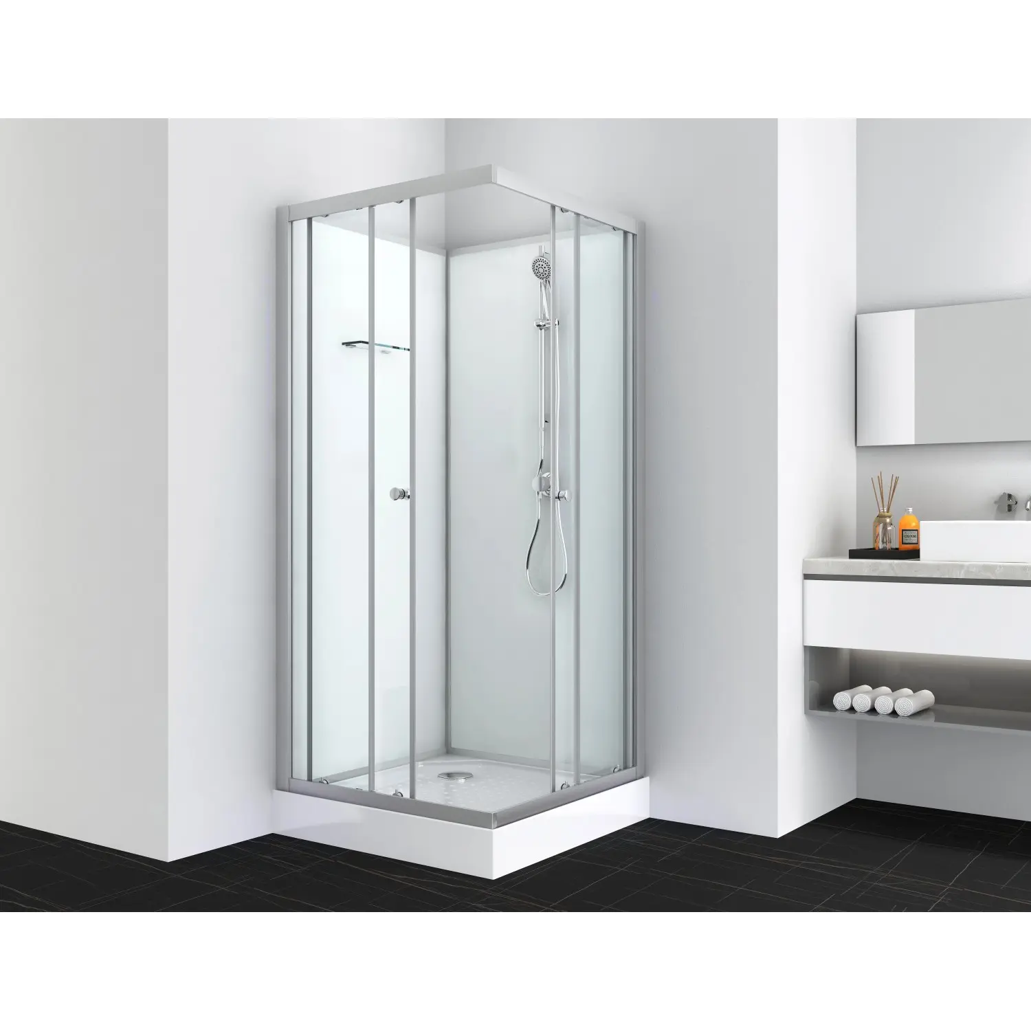 Sanotechnik Kompletní sprchový kout Forte PS15, čtverec, 90 x 90 x 204 cm