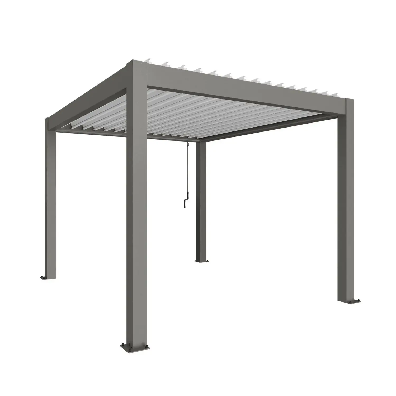 Biohort Pergola 3 x 3,5 křemenově šedá/bílá 312 x 367,5 cm