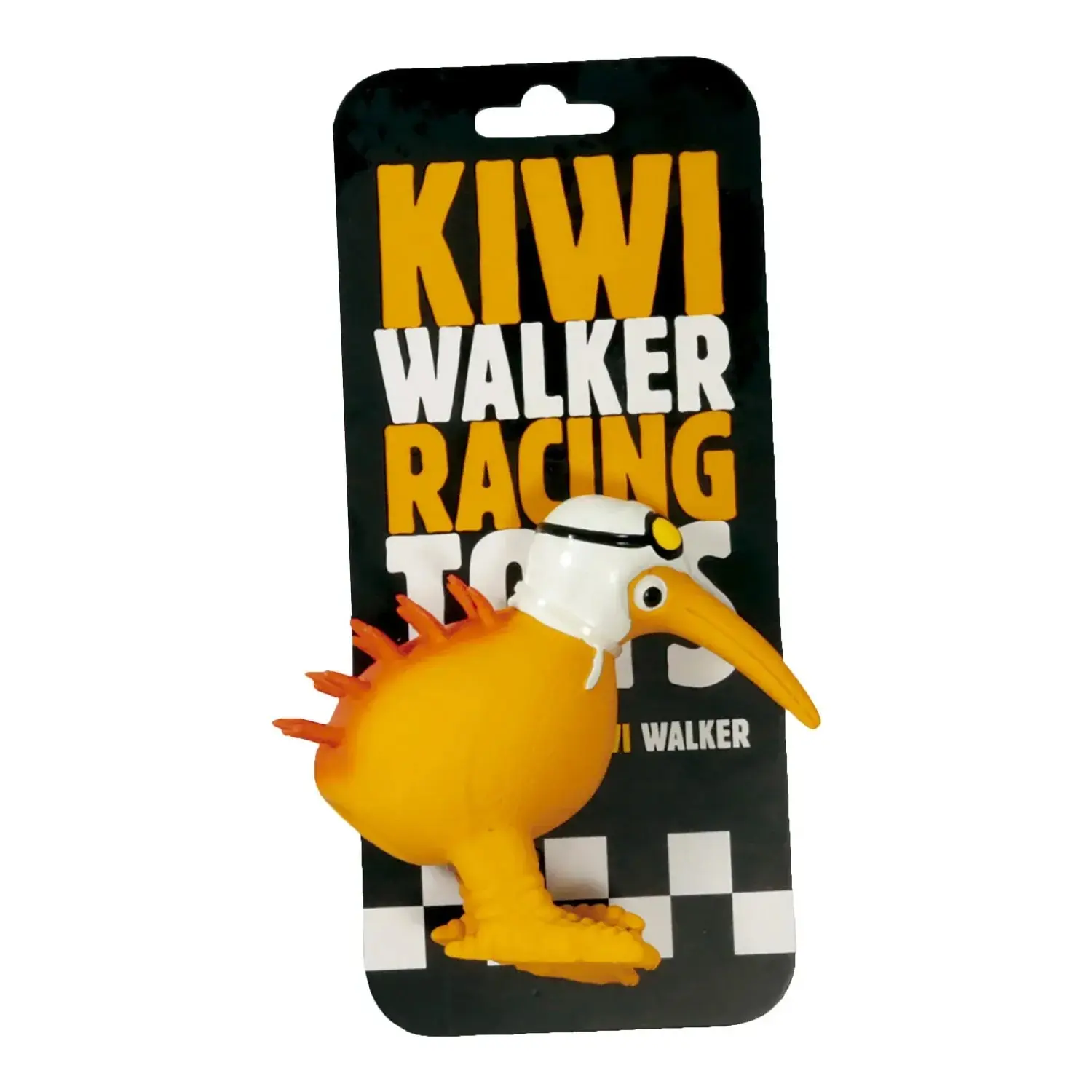 Kiwi Walker Latexová hračka pískací Racer, bílá, 10,5 cm