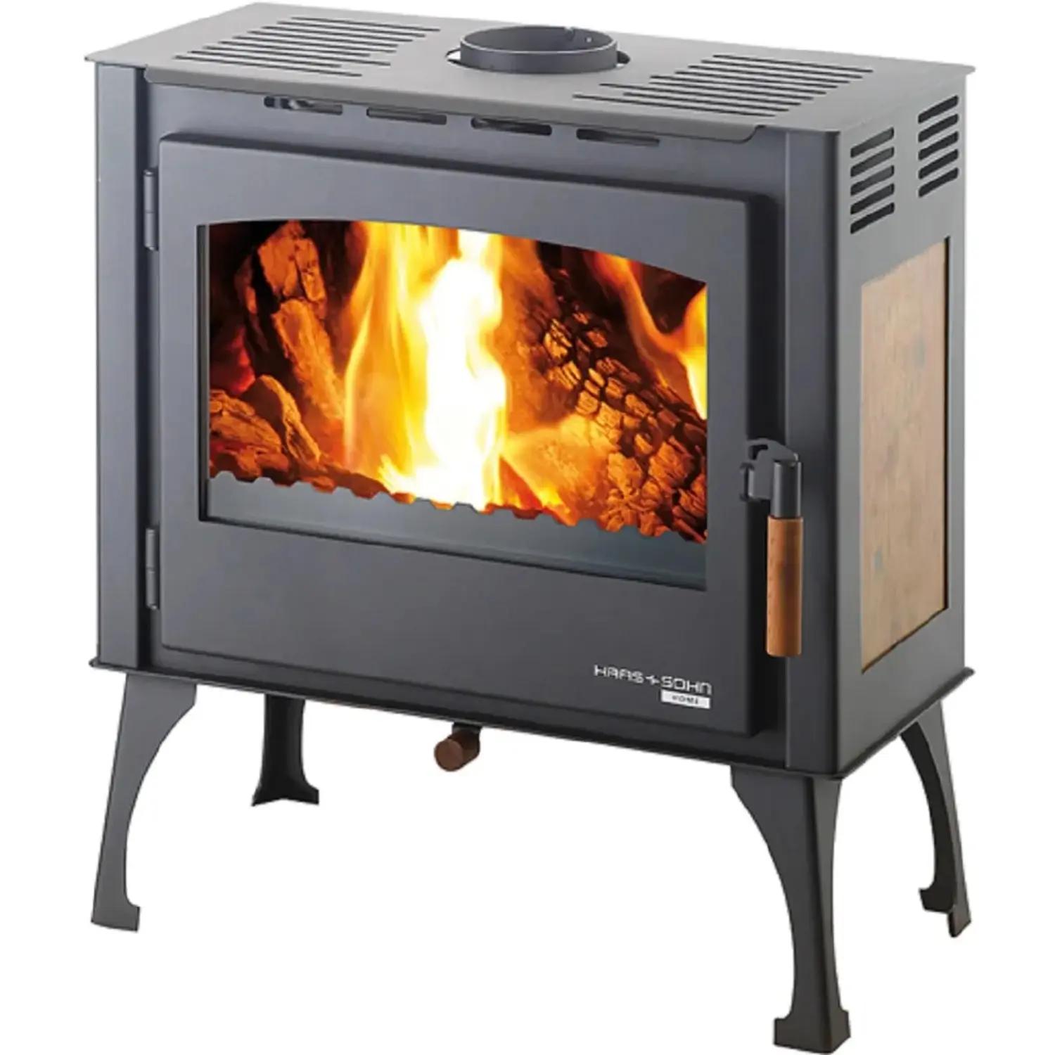 Haas+Sohn Krbová kamna FORESTA, 2,7-8,1 kW, černá, 69,2 x 61 x 32,1 cm