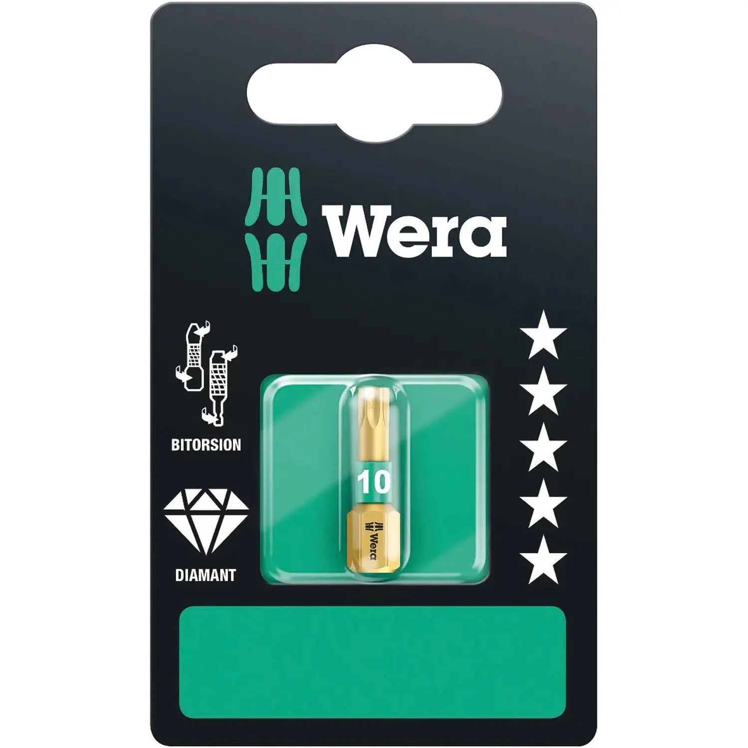 Wera Bit Torx 867/1 Bi-Torsion s diamantovým povlakem TX10 x 25 mm