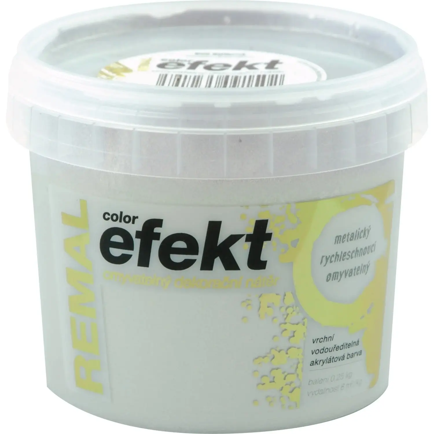 REMAL Omyvatelný dekorační malířský nátěr Color Efekt 0910 perleť.stříbrný 250 g