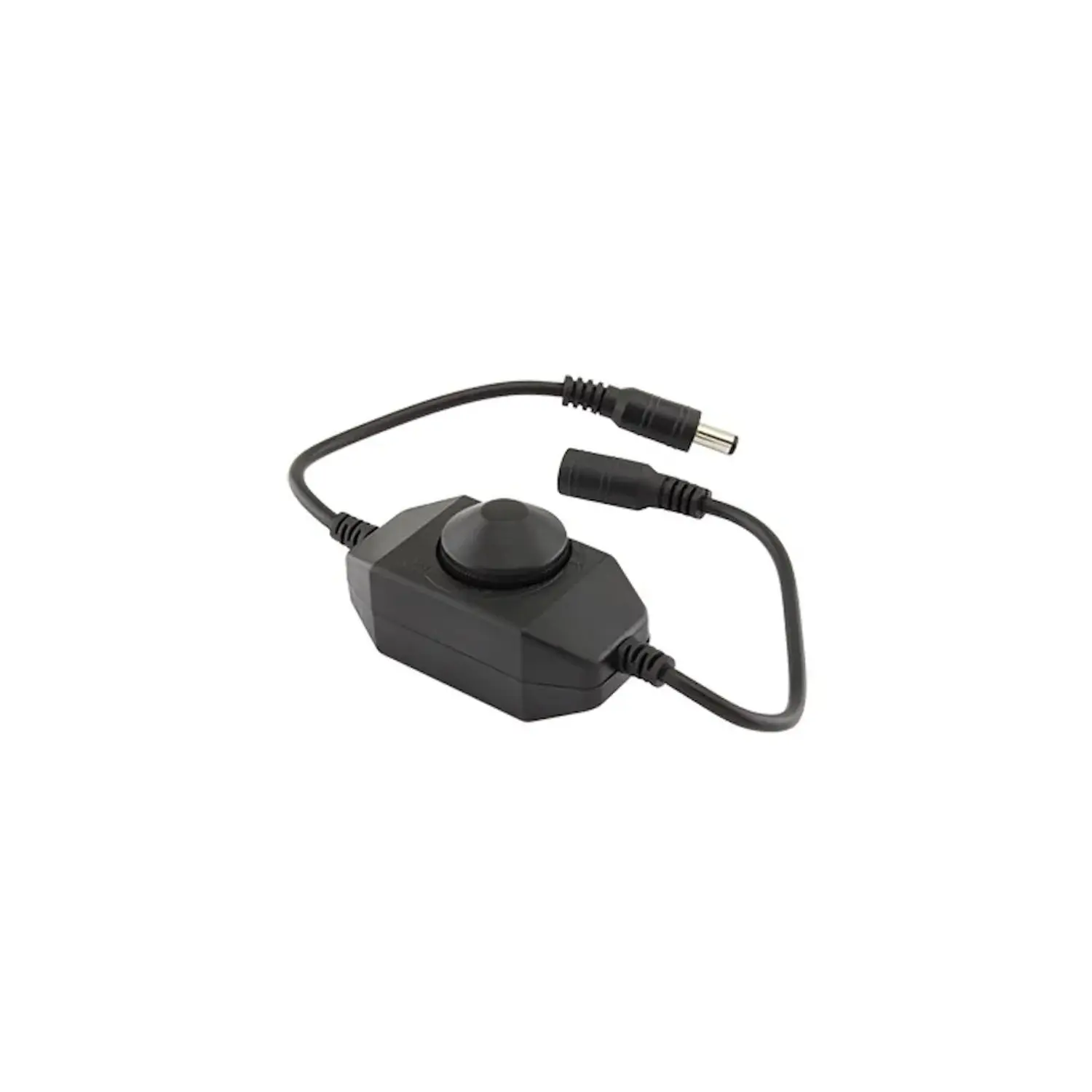 FK Technics Stmívač pro LED pásky manuální, 6A, 12/24V, černý s konektory DC 5,5