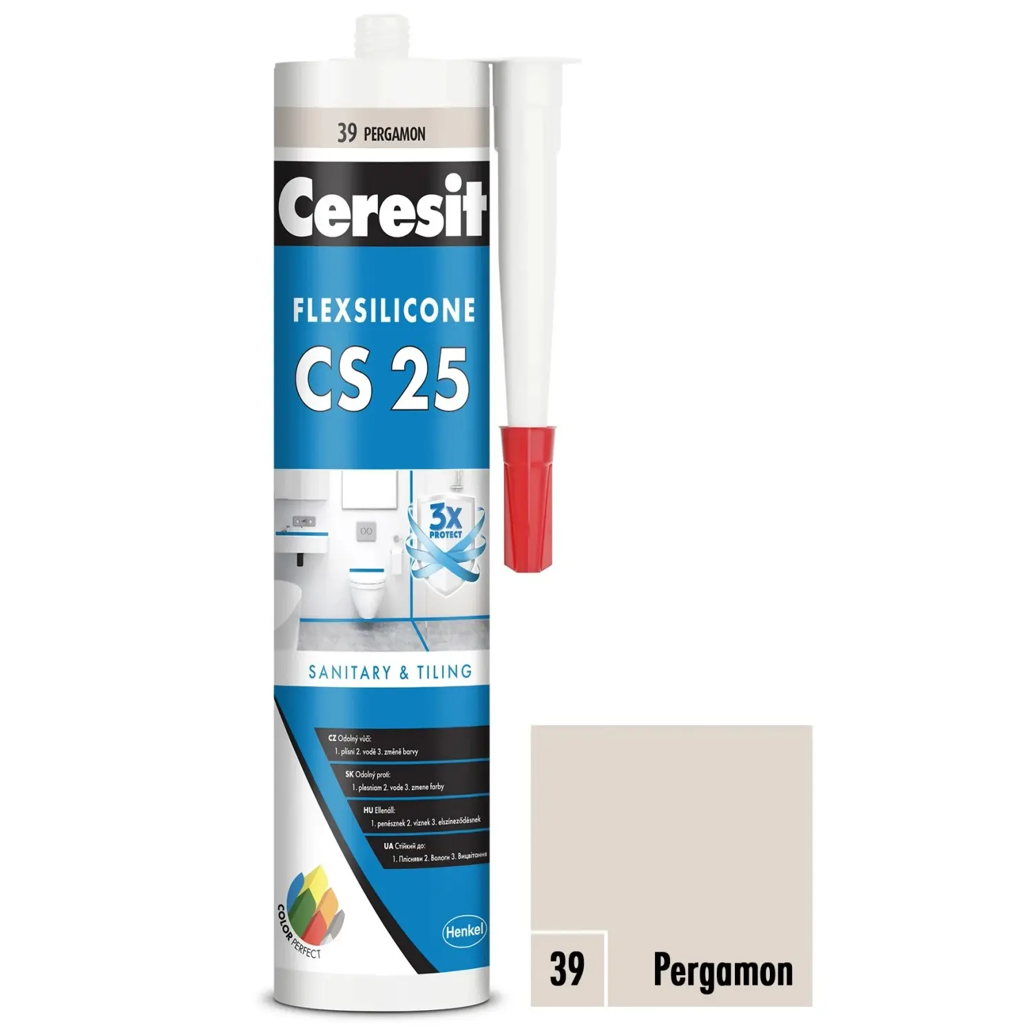 CERESIT CS 25 Sanitární silikon 39 Pergamon 280 ml