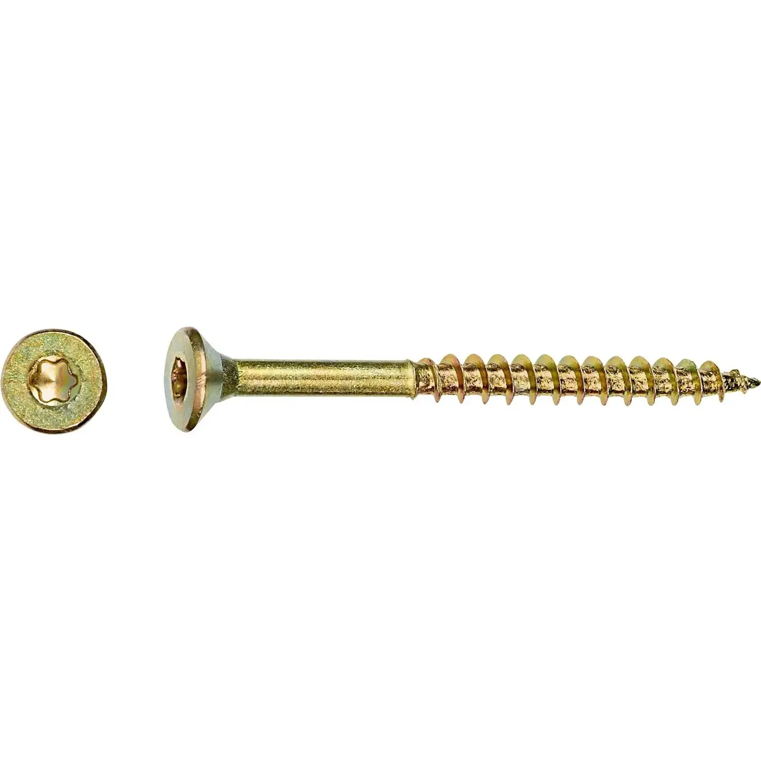 Uni vrut se zápustnou hlavou TX20 částečný závit žlutě pozink. 4,5x45 mm, 500 ks
