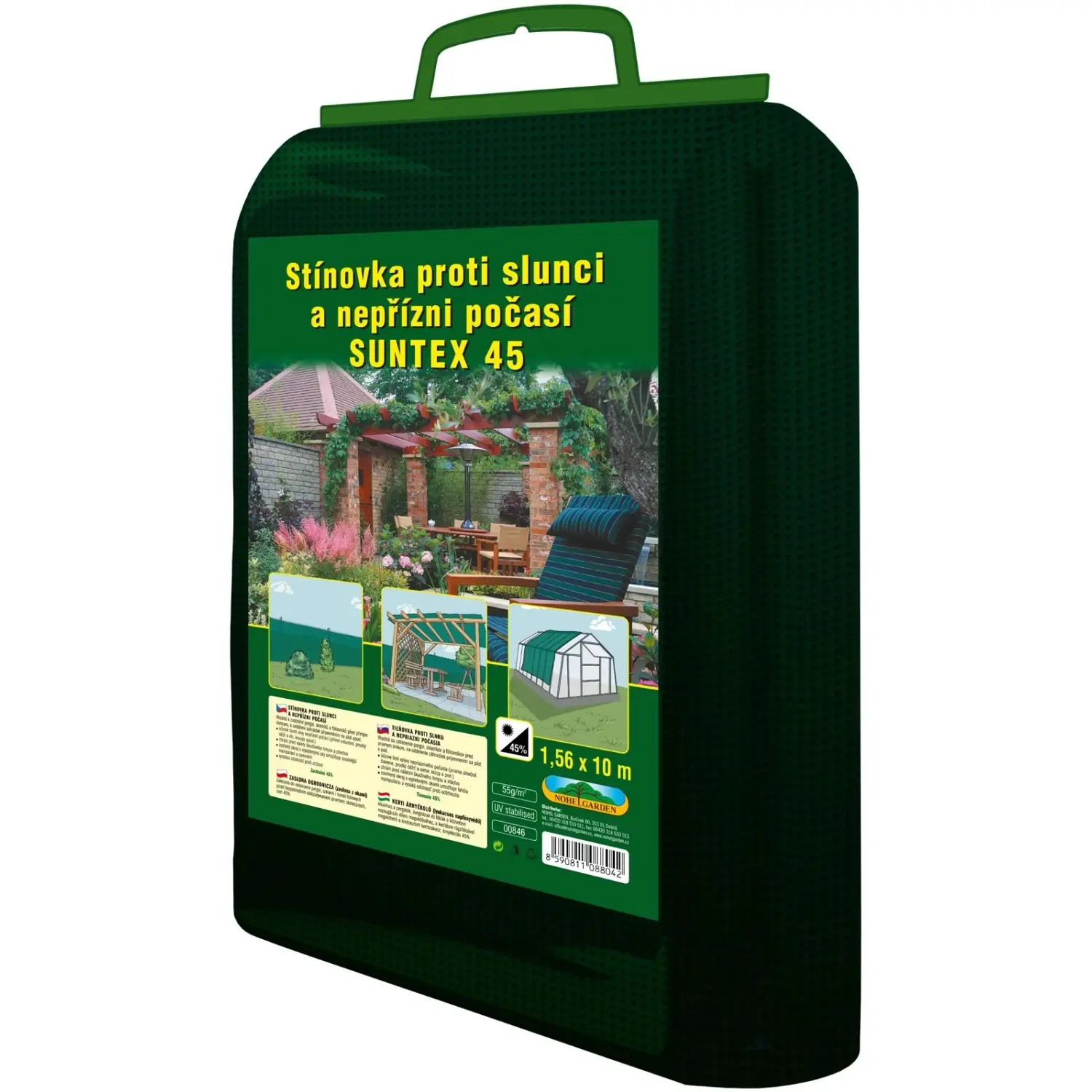 NOHEL GARDEN Stínovka proti slunci a nepřízni počasí SUNTEX 45 x 1,56 x 10 m