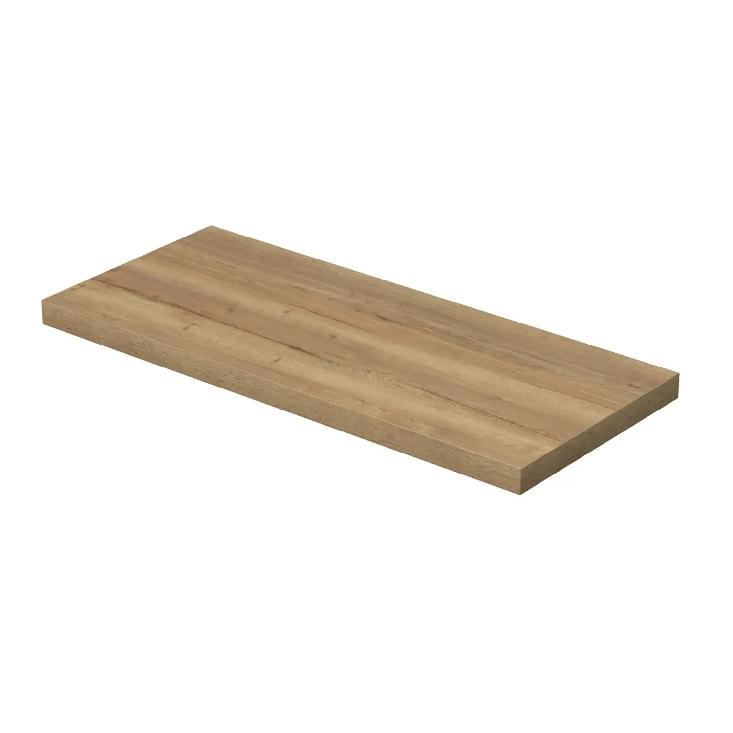 INTEDOOR Umyvadlová deska BEE bez výřezu, š. 120 cm, dub Halifax
