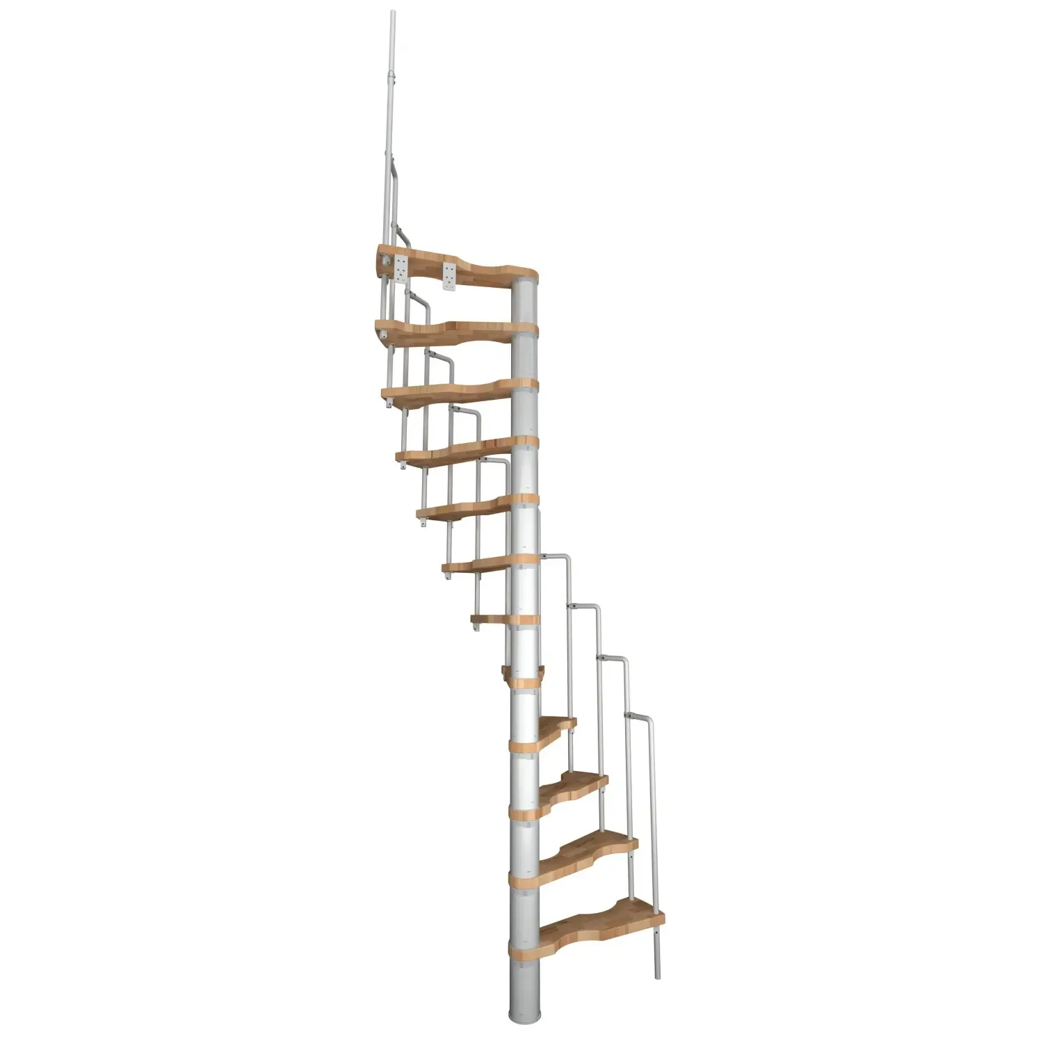 Minka STAIRS Prostorově točité schodiště Suono buk/bílá 133 x 78 cm