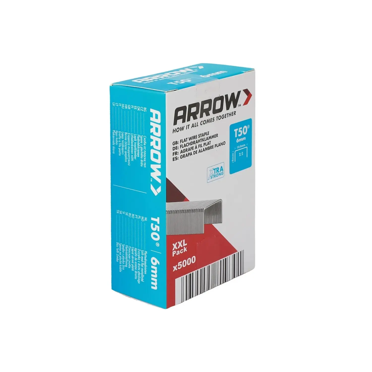 Arrow Drátěné sponky do sponkovačky T50, délka 6 mm, 5000 ks