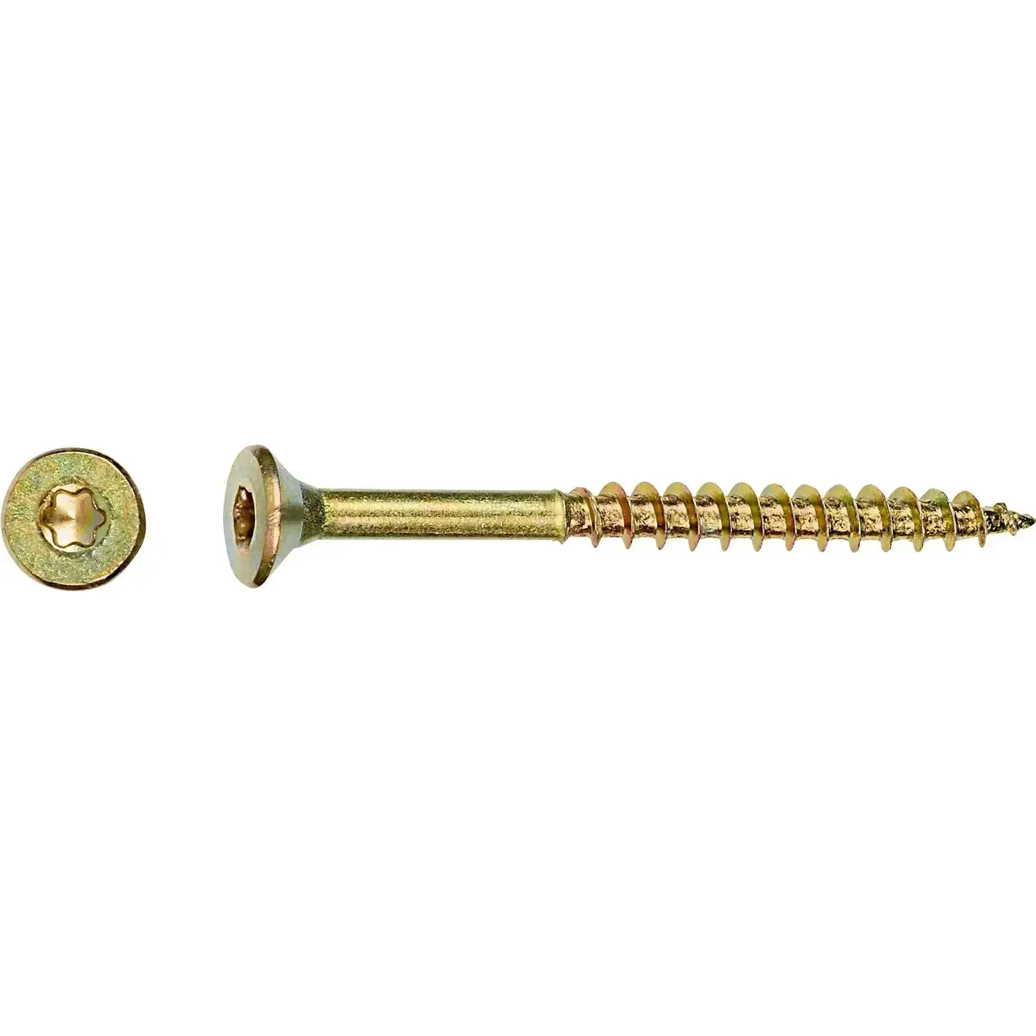 Uni vrut se zápustnou hlavou TX25 částečný závit žlutě pozink. 5x40 mm, 500 ks