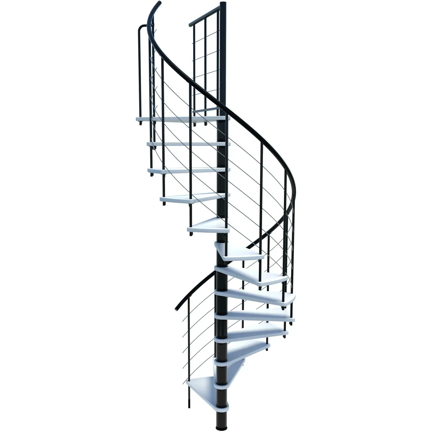 Minka STAIRS Kombinované točité schodiště Venezia Smart bílá/černá pr. 160 cm