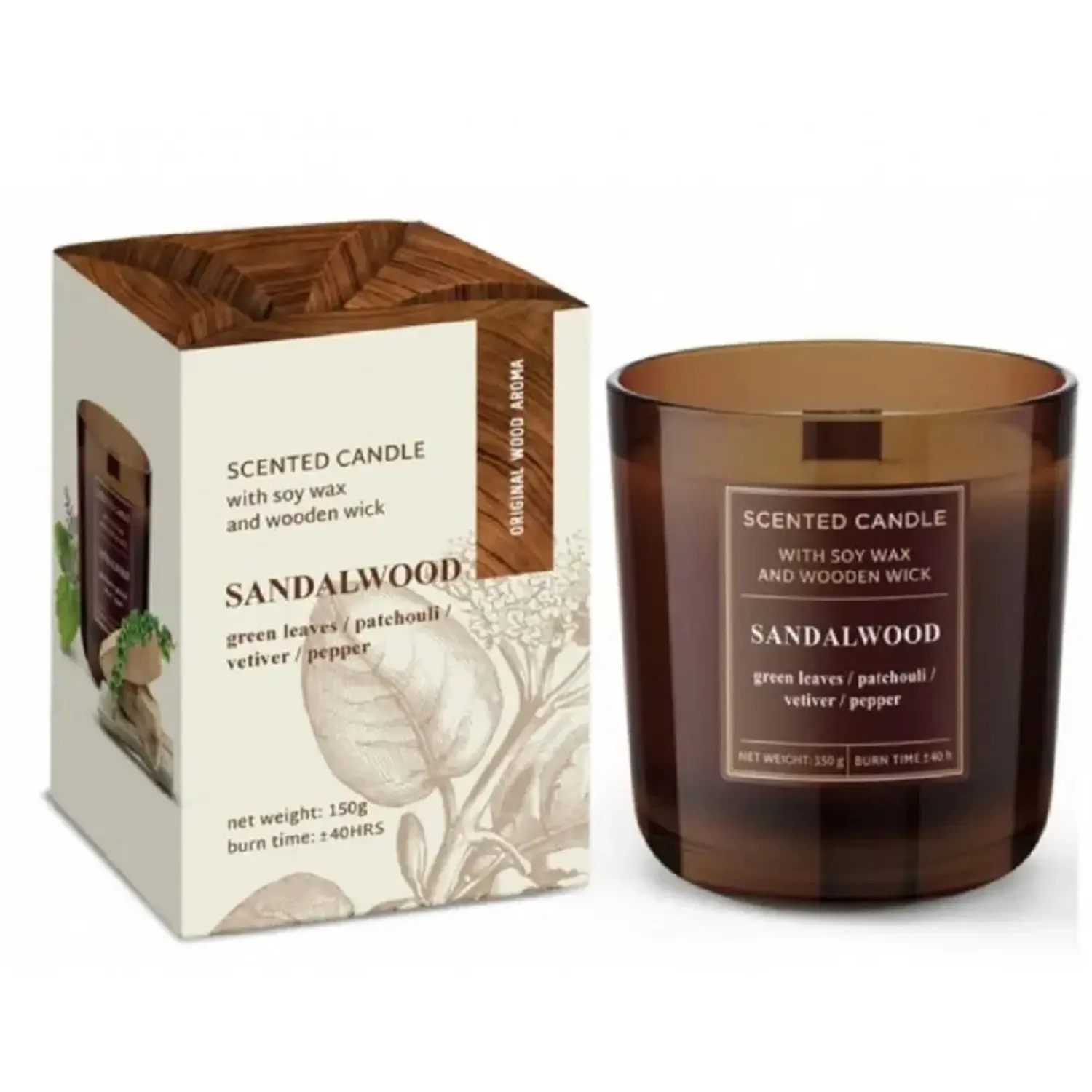 NOHEL GARDEN Vonná svíčka ve skle Sandalwood 150 g