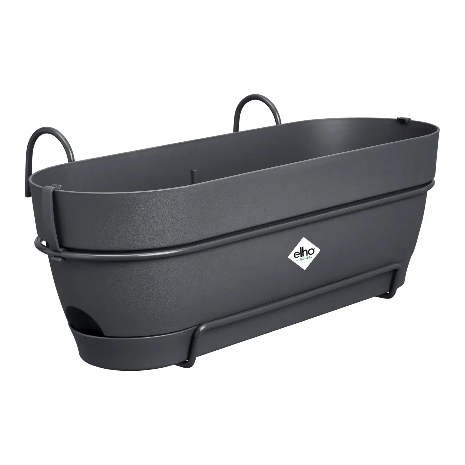 Elho Balkonový truhlík Vibia Campana Trough All-in-1, antracit, 50 x 26 x 17 cm