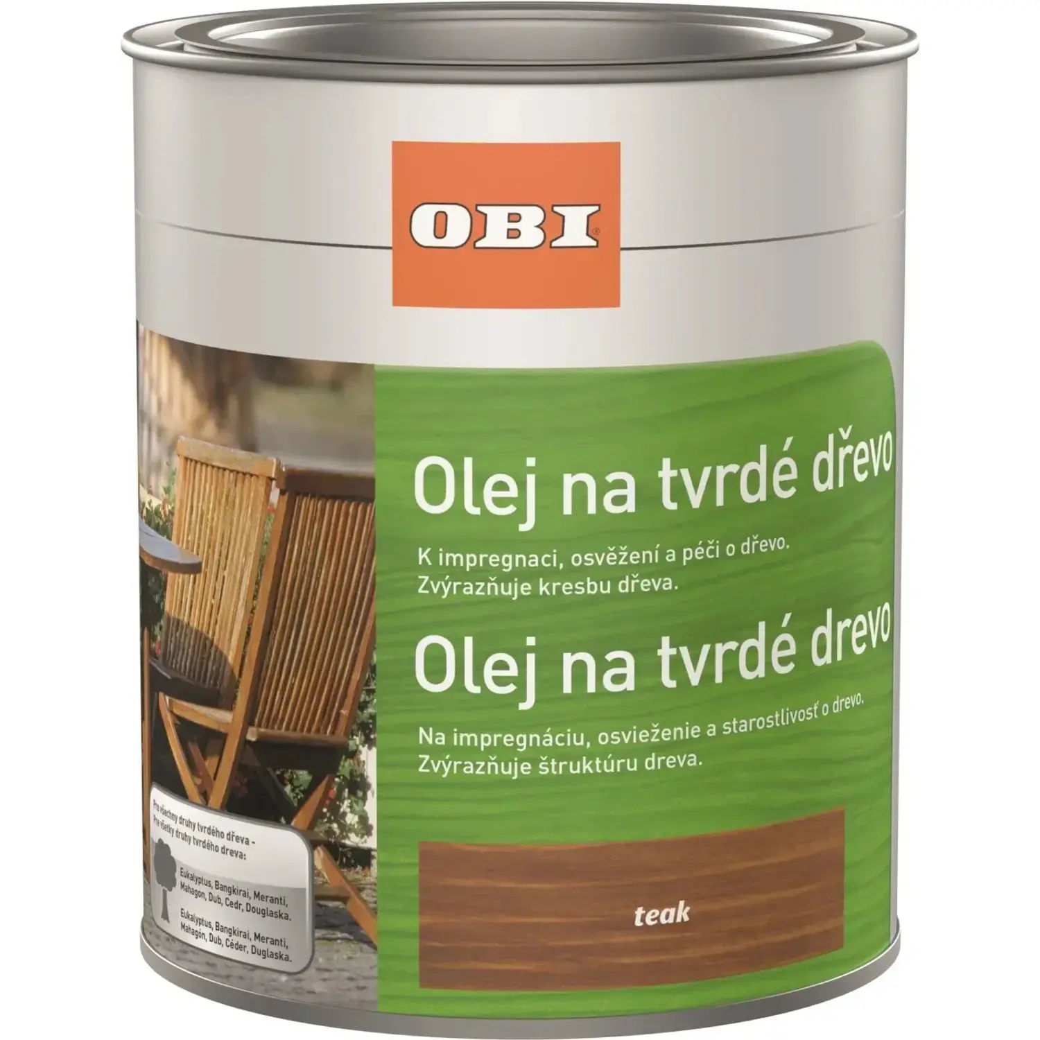 OBI Olej na tvrdé dřevo, teak, 750 ml
