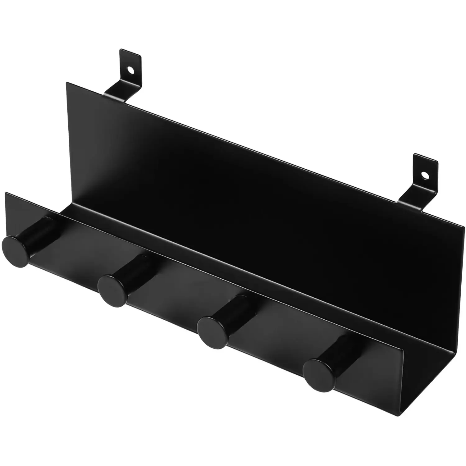 Denpanels Police se 4 háčky pro akust. panely + šrouby, černá, 21,5 x 7 x 5 cm