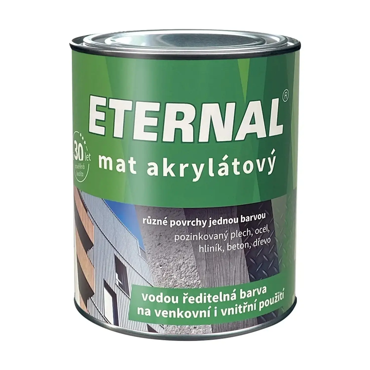 Eternal Univerzální barva na dřevo, kov, beton Mat akrylátový, antracit, 0,7 kg