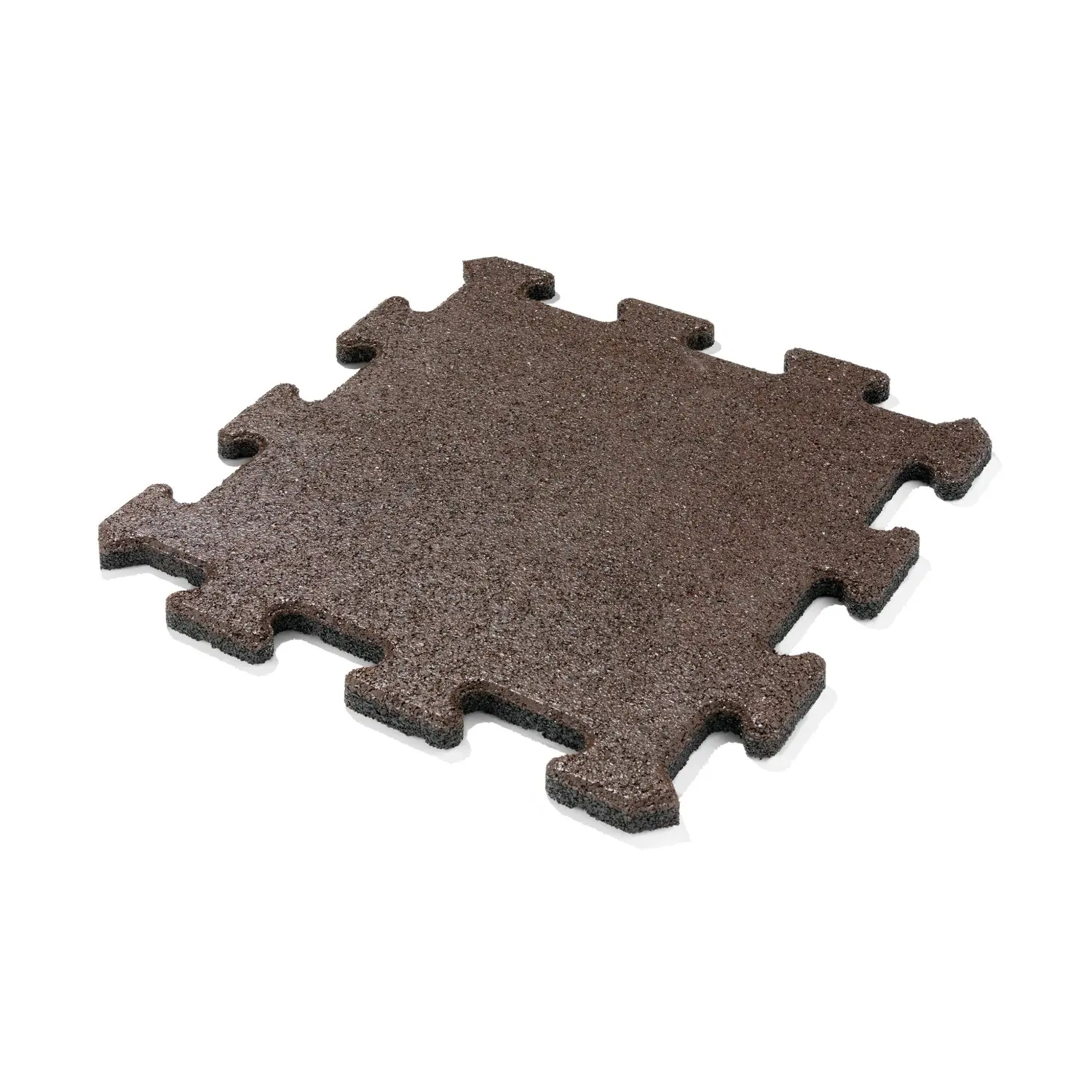 MAX3 Gumová dlažba PUZZLE hnědá 500 x 500 x 25 mm