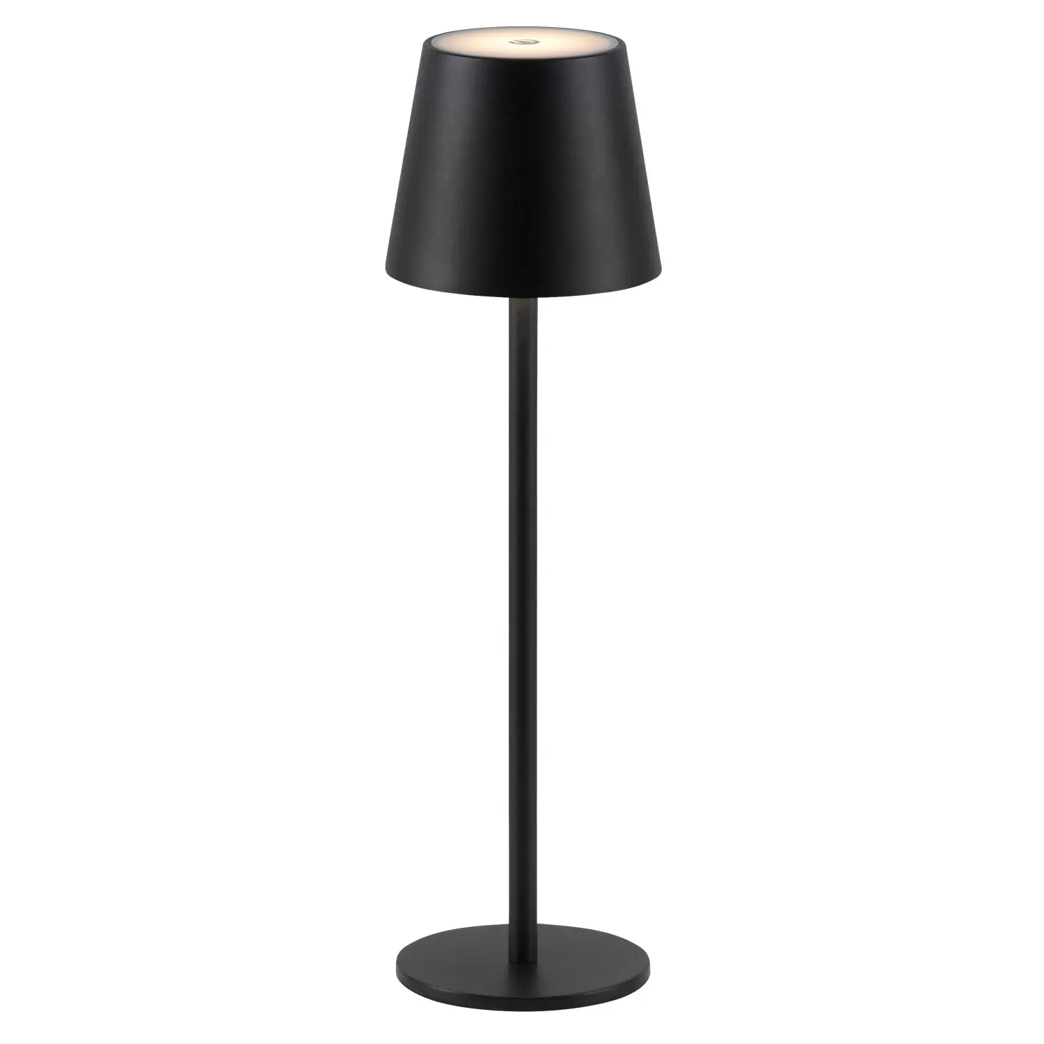 Just Light. Nabíjecí stolní LED lampa Euria IP54 černá pr. 11 x 37 cm