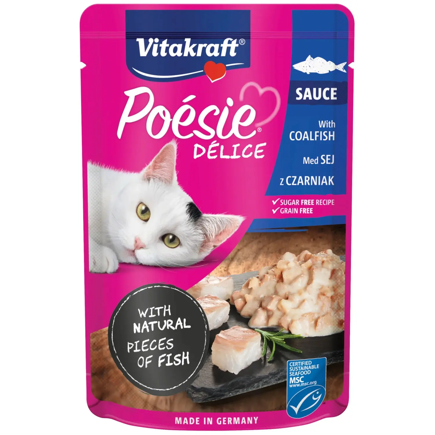 Vitakraft Cat Poésie Délisauce kapsa treska tmavá 85g