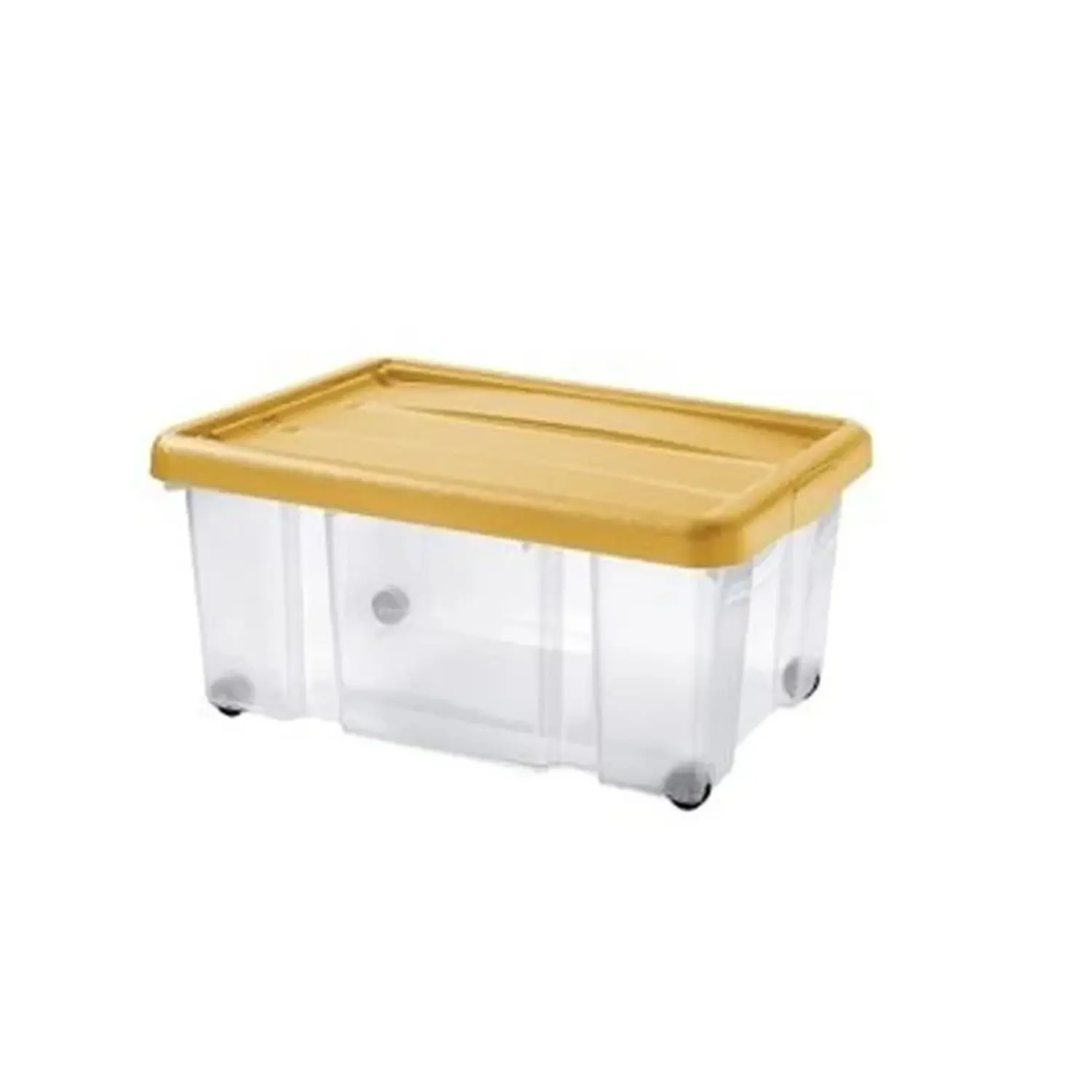 Tontarelli Úložný box s víkem PUZZLE transparentní/oranžový 43 l