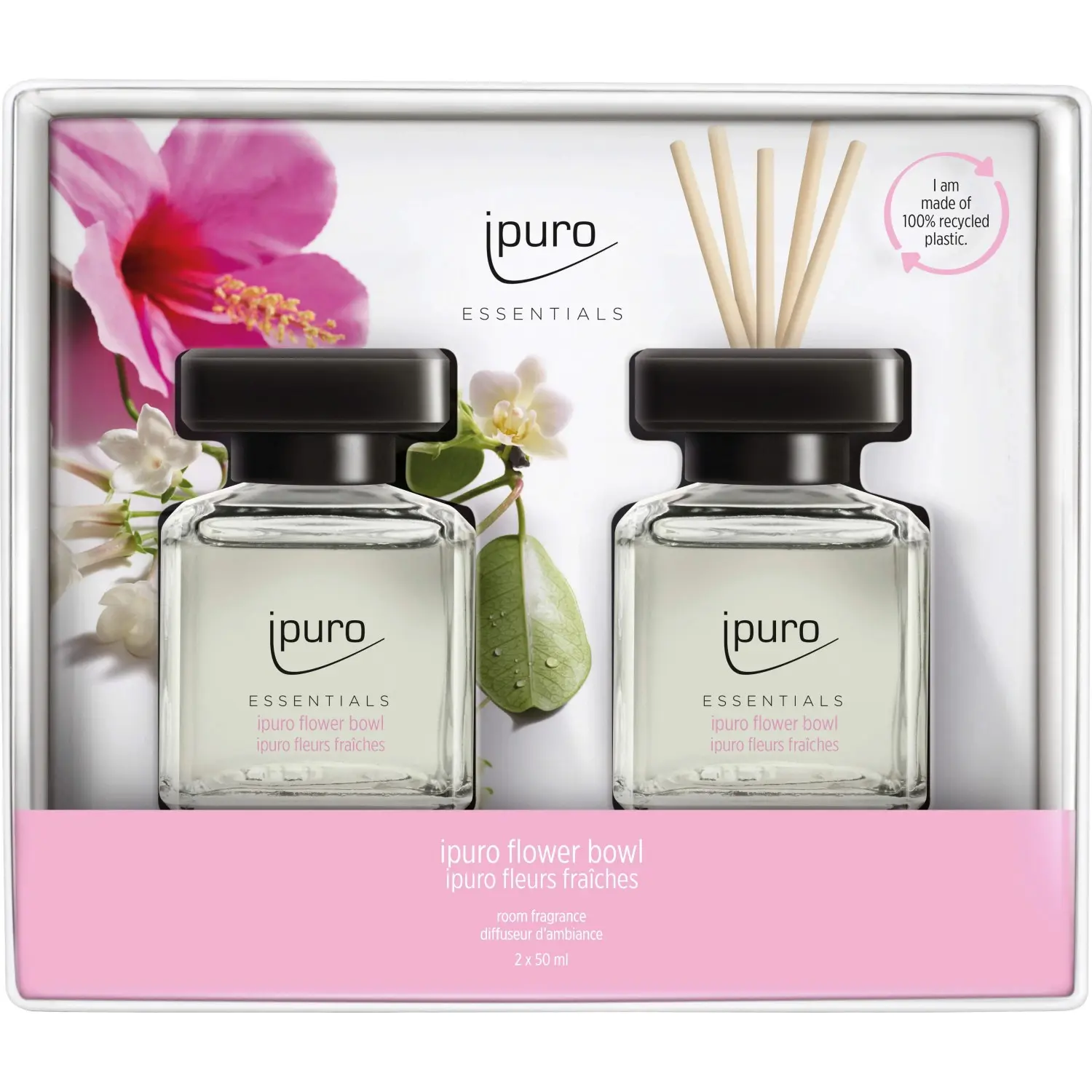Ipuro Sada aroma difuzérů Essentials, Flower Bowl, 2x 50 ml
