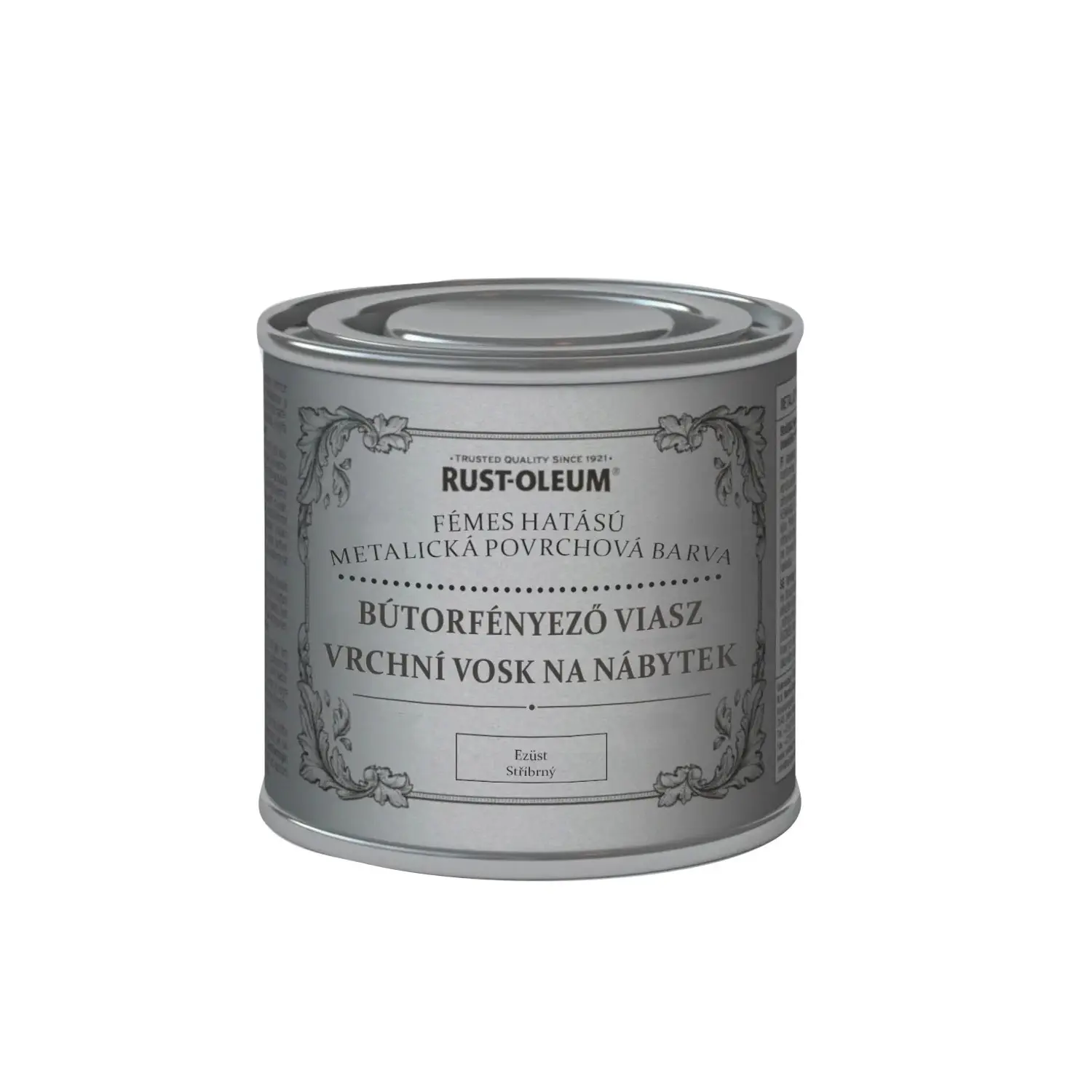 Rust-Oleum Vrchní vosk na nábytek Furniture Finishing Wax, met. stříbrná, 125 ml