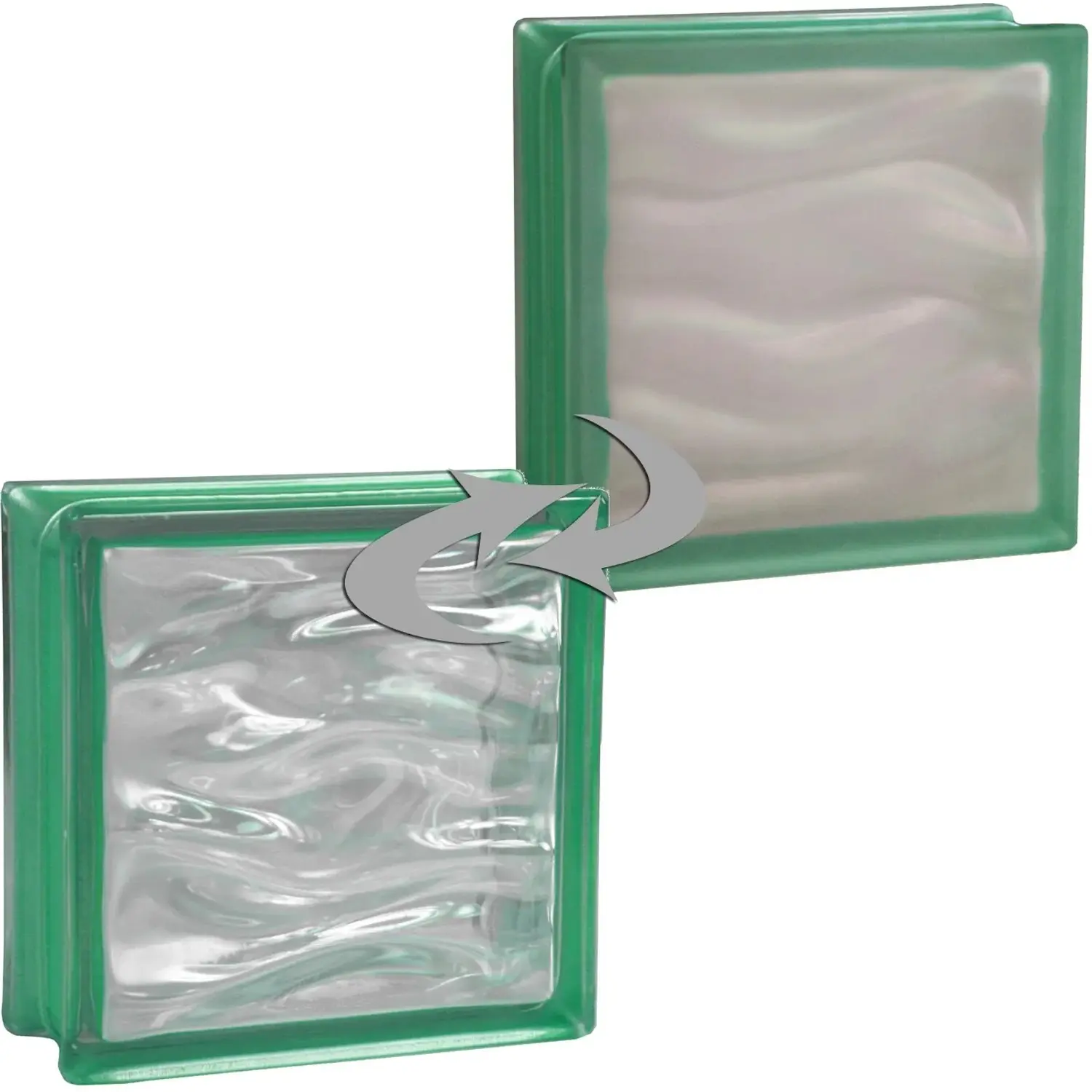 Fuchs Design Luxfera BM Aqua Reflex lesklá/mlč.sklo tyrkysová 19 x 19 x 8 cm