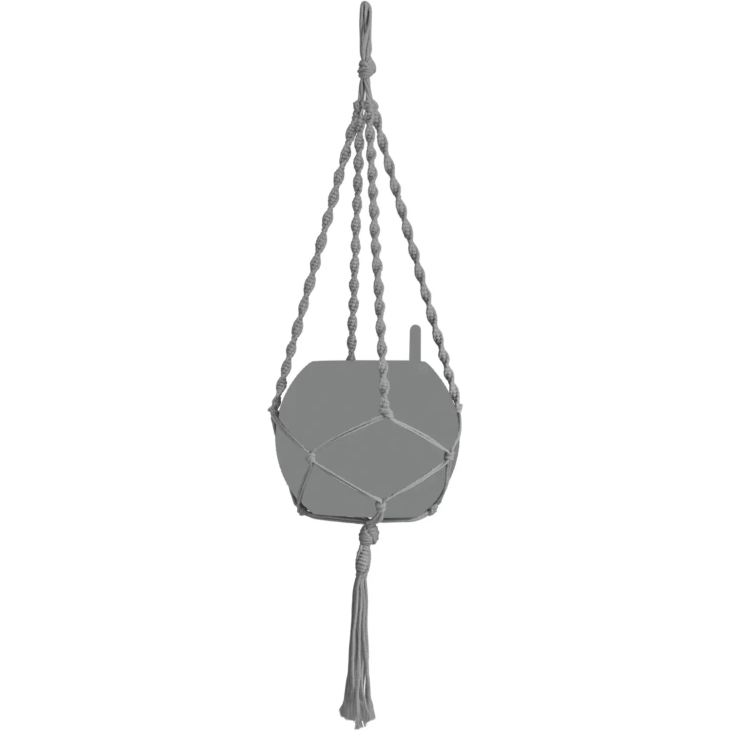 Lechuza Macramé závěs na květináč Cotton Boho šedý 90 cm