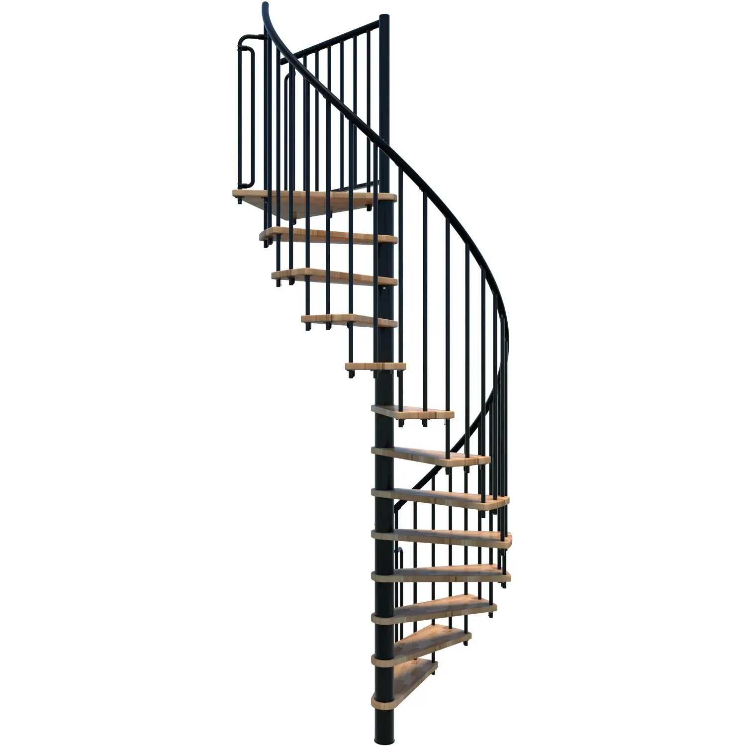 Minka STAIRS Kombinované točité schodiště Berlin buk/černá pr. 140 cm
