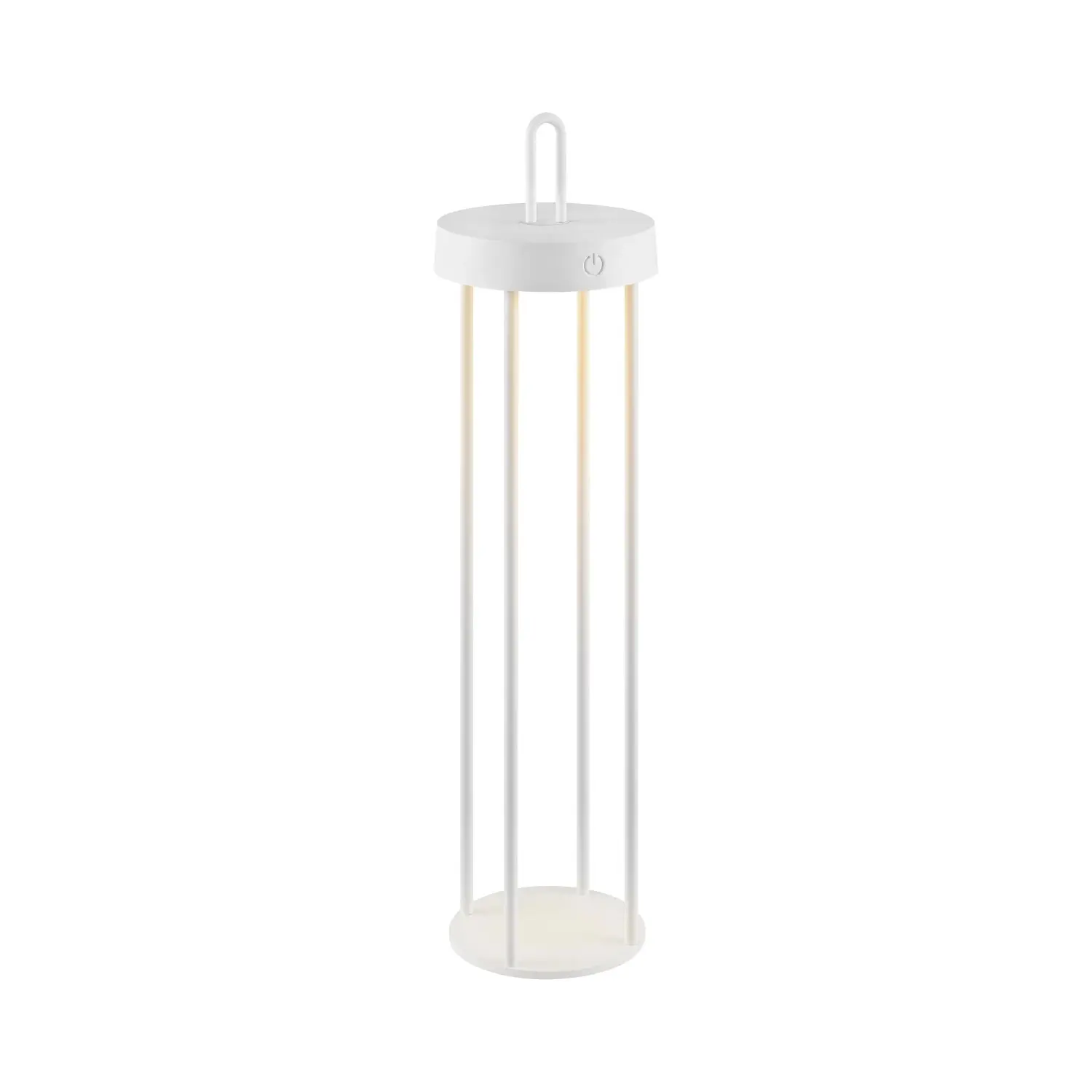 Just Light. Nabíjecí stolní LED lampa Anselm IP44 bílá pr. 12,8 x 50,4 cm