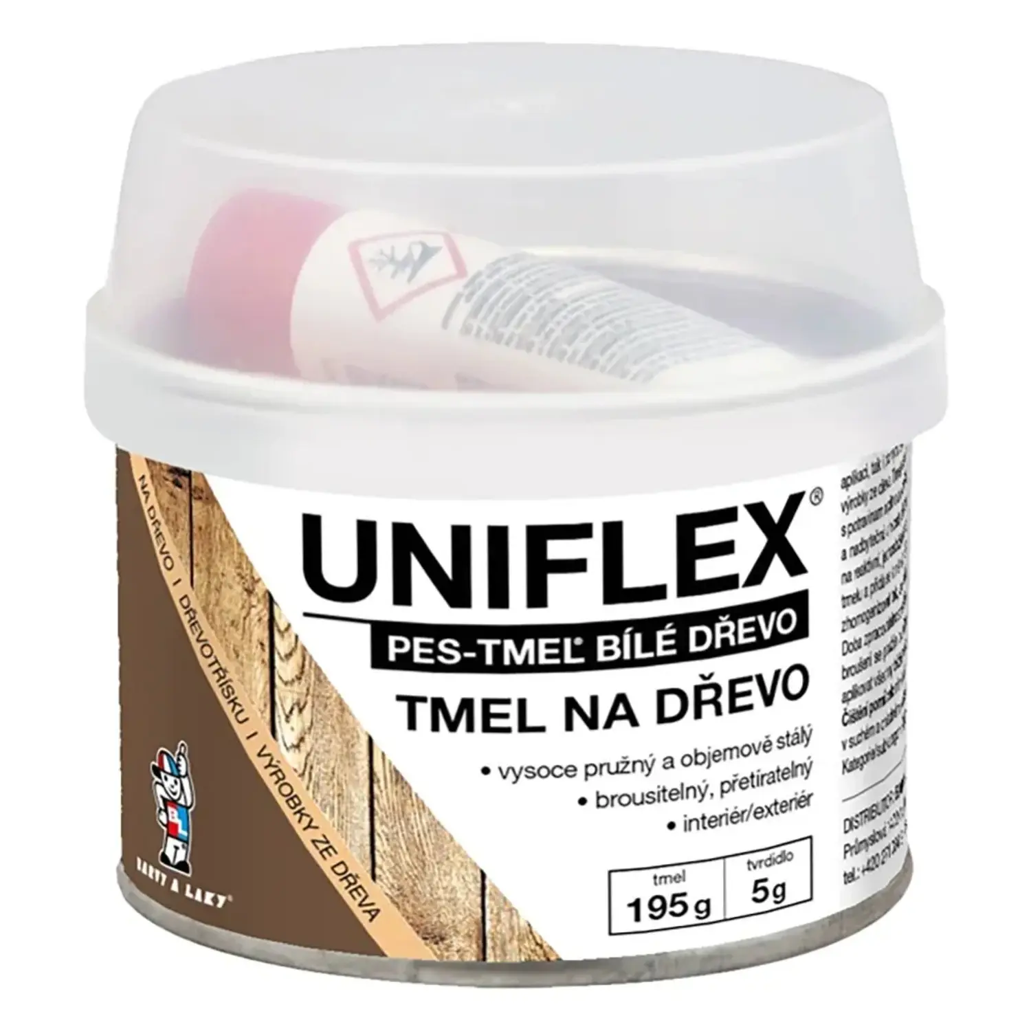 Uniflex Dřevo polyesterový tmel 192 g + 8 g