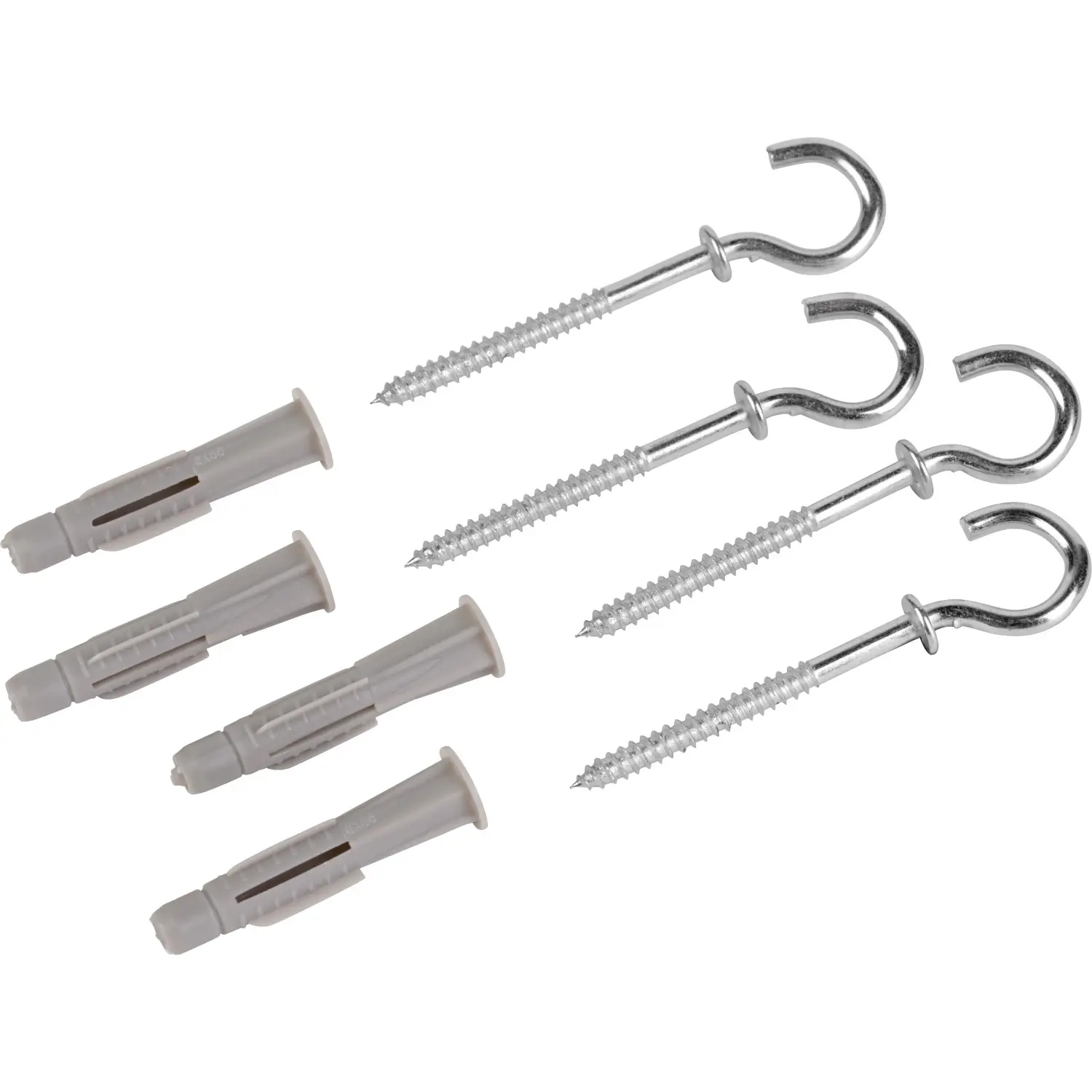 LUX-TOOLS Univerzální hmoždinka s límcem 6 x 34 mm, vč. háku 3,5 x 60 mm, 4 ks
