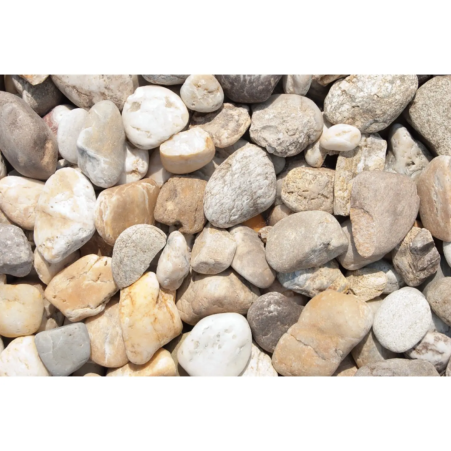 Říční oblázky pestrobarevné 32-50 mm 25 kg PE pytel