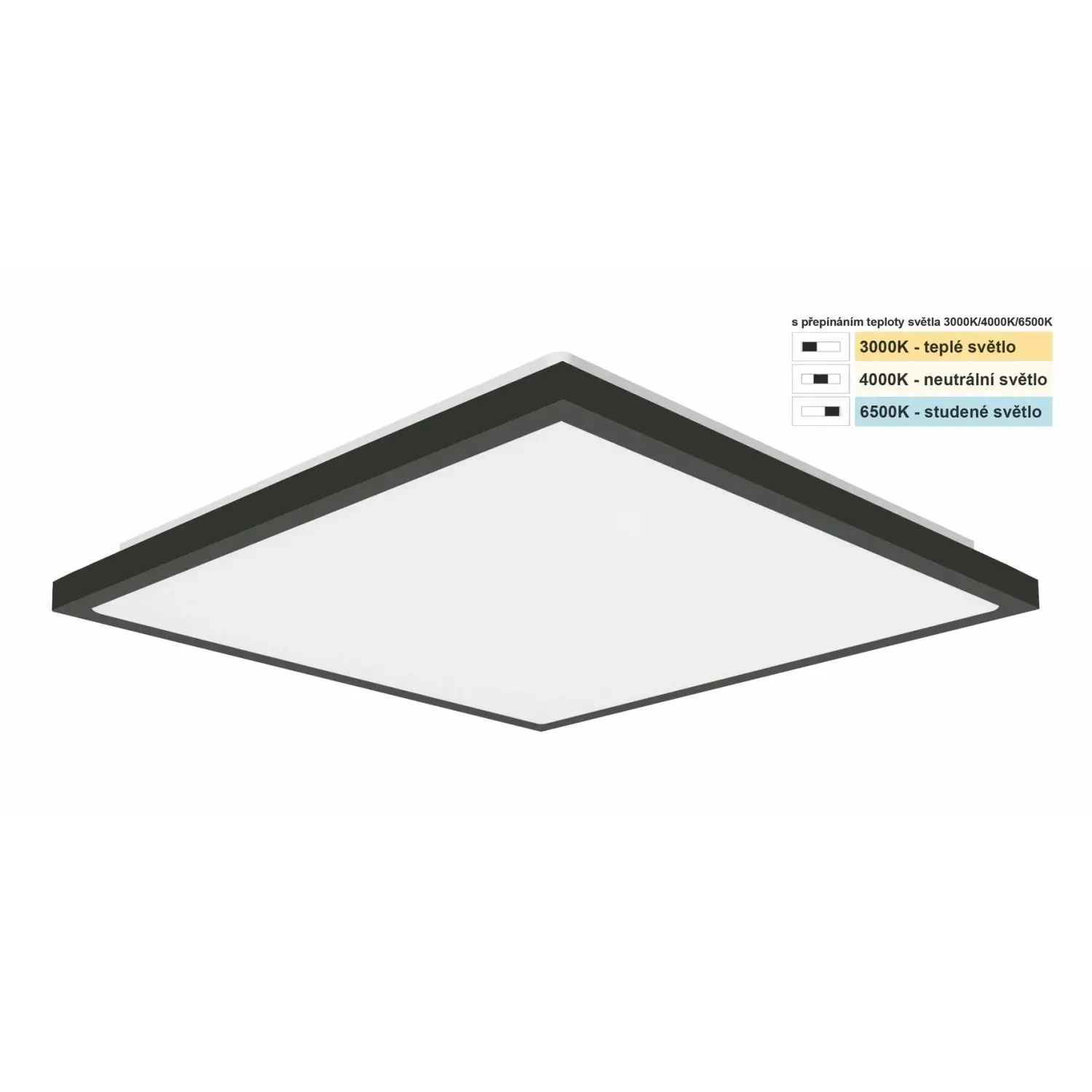 TOP LIGHT Koupelnové stropní LED svítidlo Onyx HL CCT 24W IP44 2400lm 38x38cm