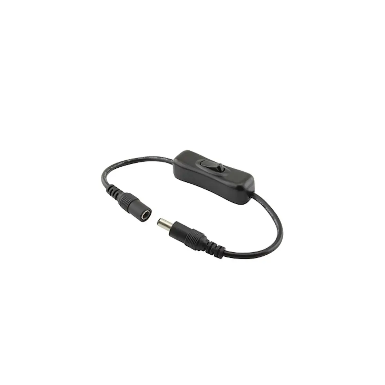 FK Technics Kabel s vypínačem a konektory černý DC 5,5 x 2,1 mm, 2 x 15 cm