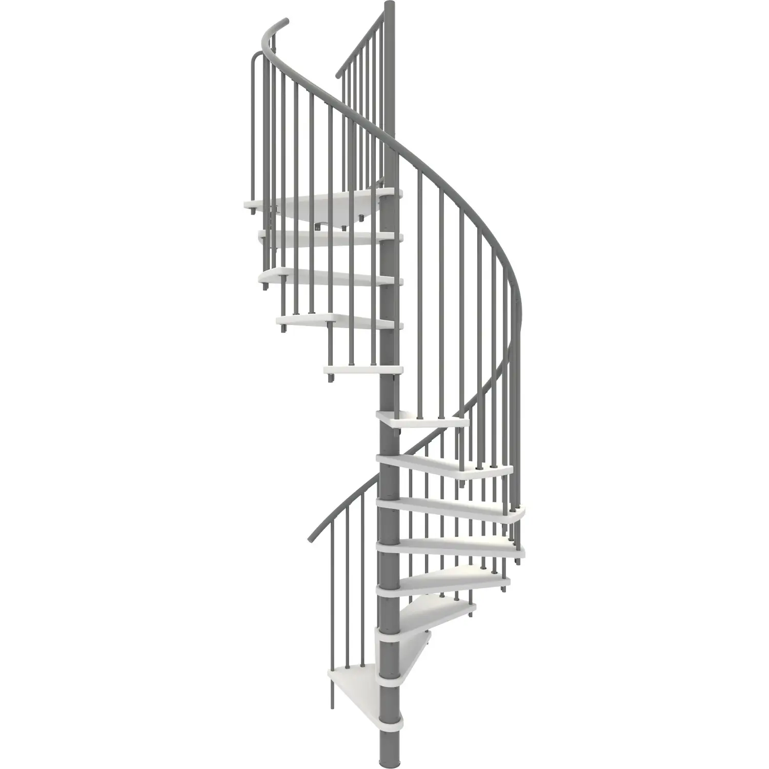 Minka STAIRS Kombinované točité schodiště Spiral Smart bílá/šedá pr. 120 cm