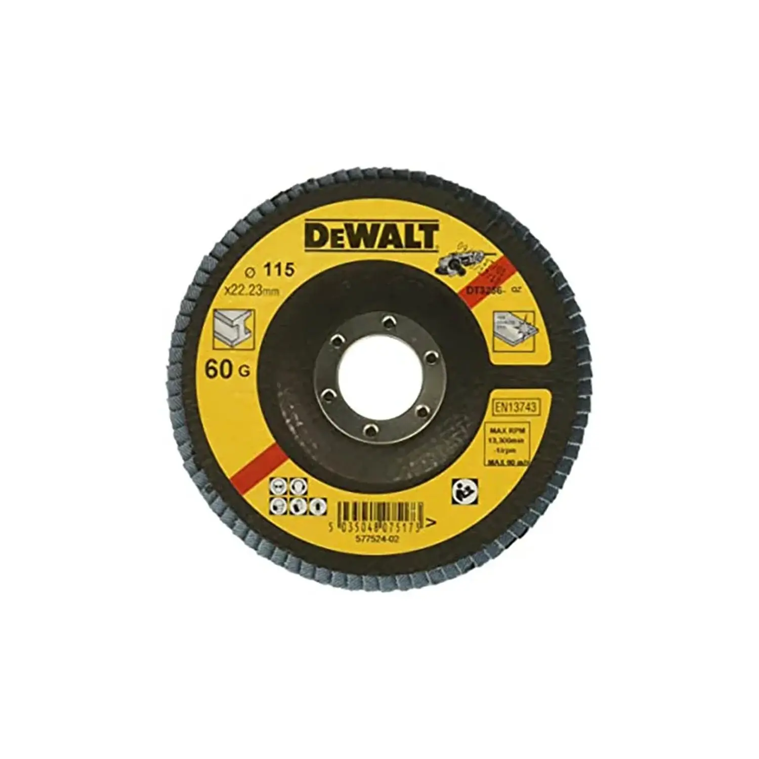 DeWALT Lamelový brusný kotouč DT3256 P60, pr. 115 x 22,23 mm